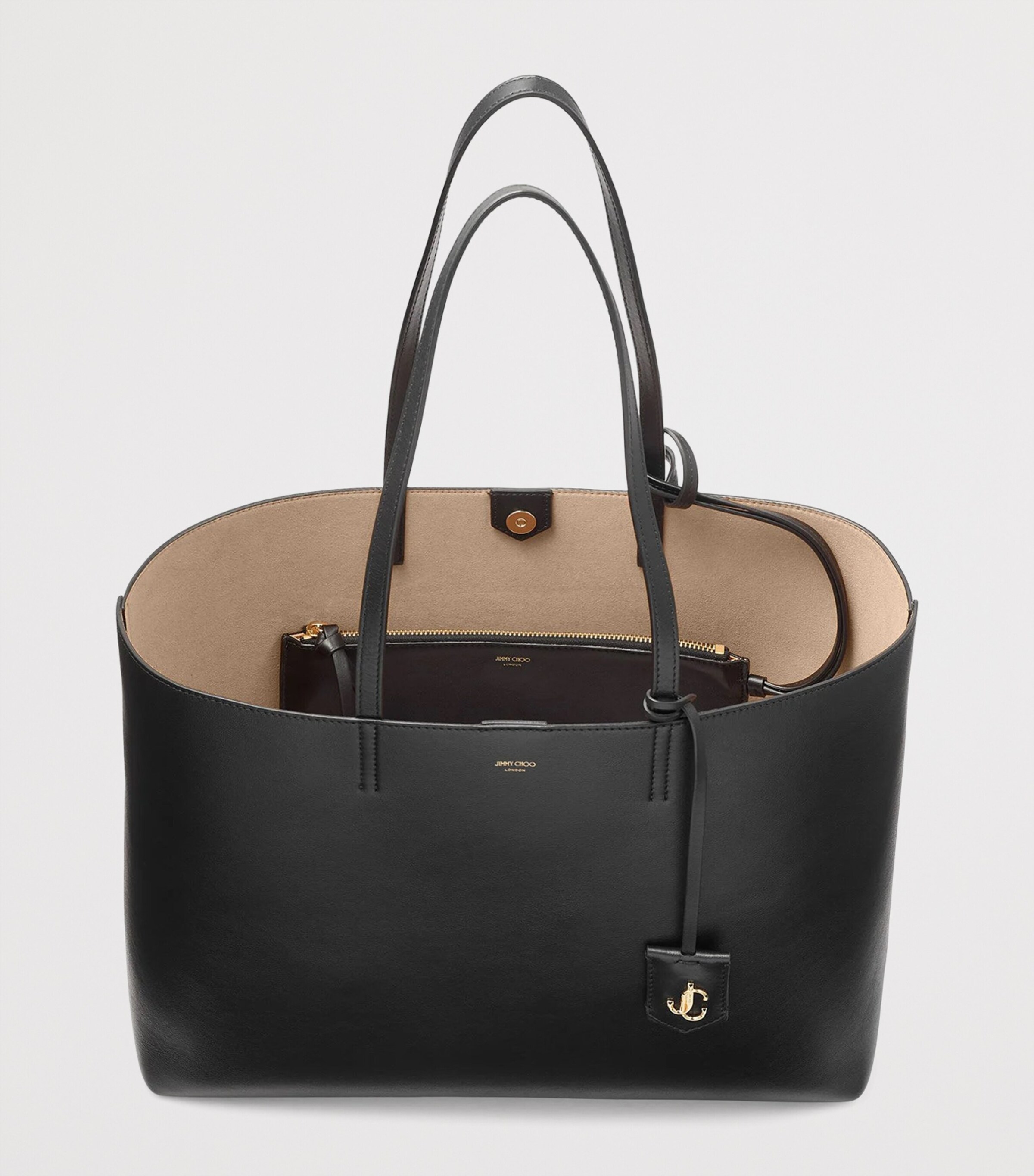 トートバッグ JIMMY CHOO JC EAST WEST TOTE IN LEATHER Jimmy Choo Nine2Five East-West Leather Tote Bag | Harrods US