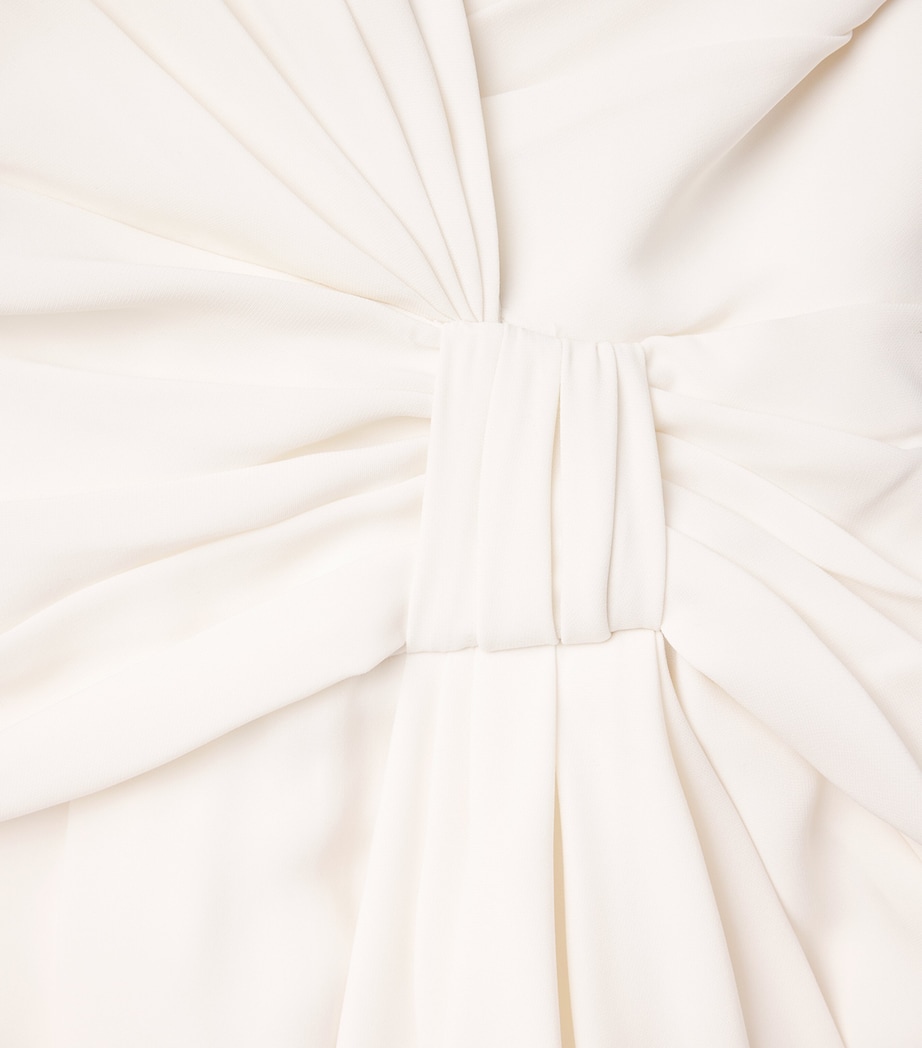 Zuhair Murad Womens Cady Draped Gown Wht Alyssium Image 6