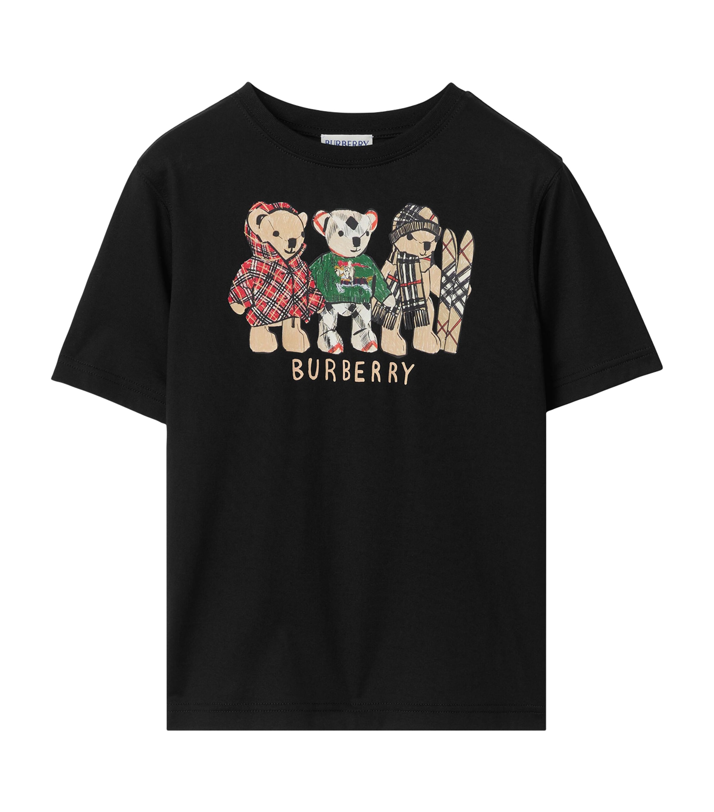 キッズ　BURBERRY ブラック Tシャツ 12Y Burberry Kids Black Cotton Thomas Bear and Friends T-Shirt (3-12