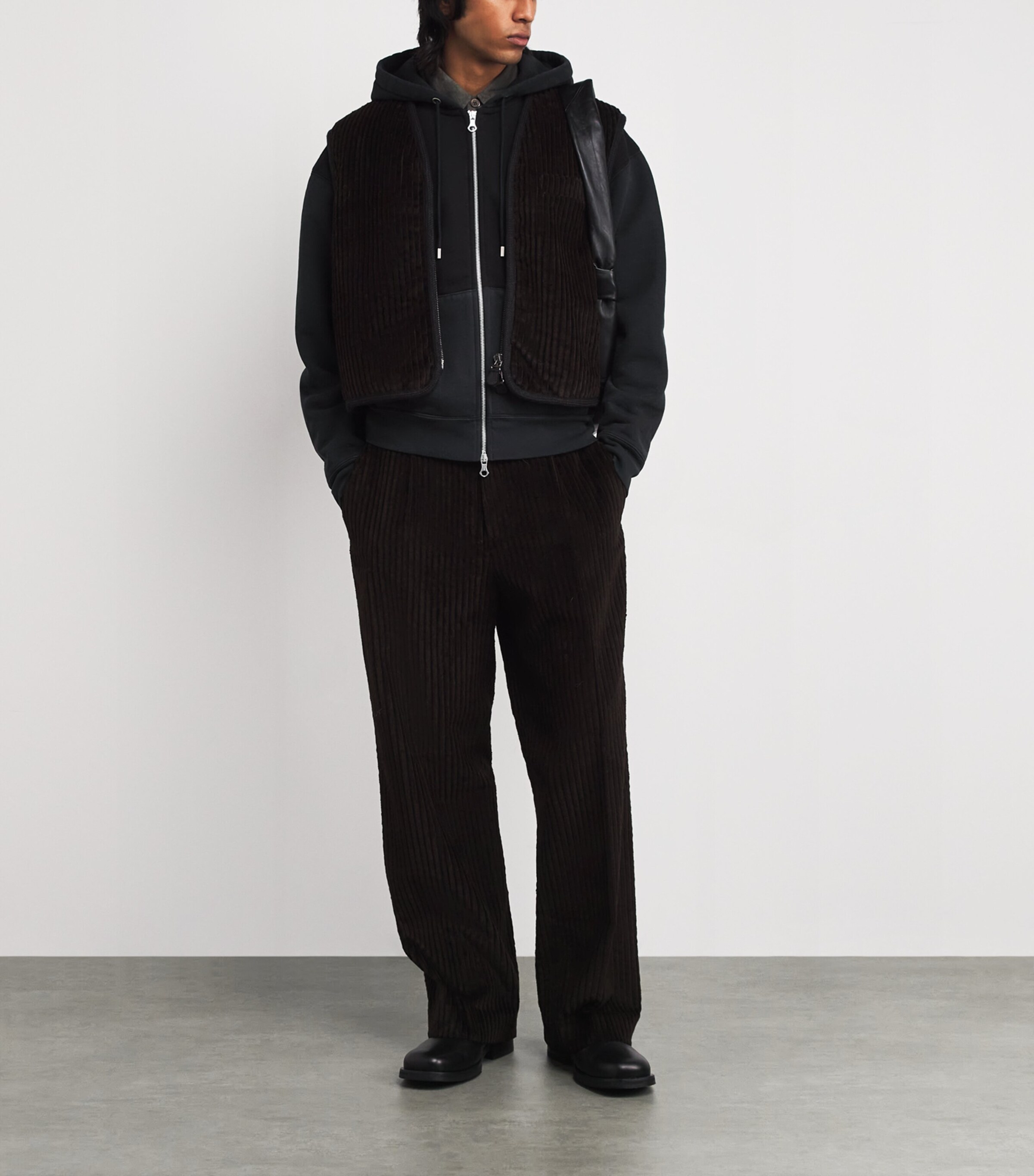 URU ZIPUP VEST チャコール Our Legacy Corduroy Top Vest Zip-Up Gilet | Harrods US
