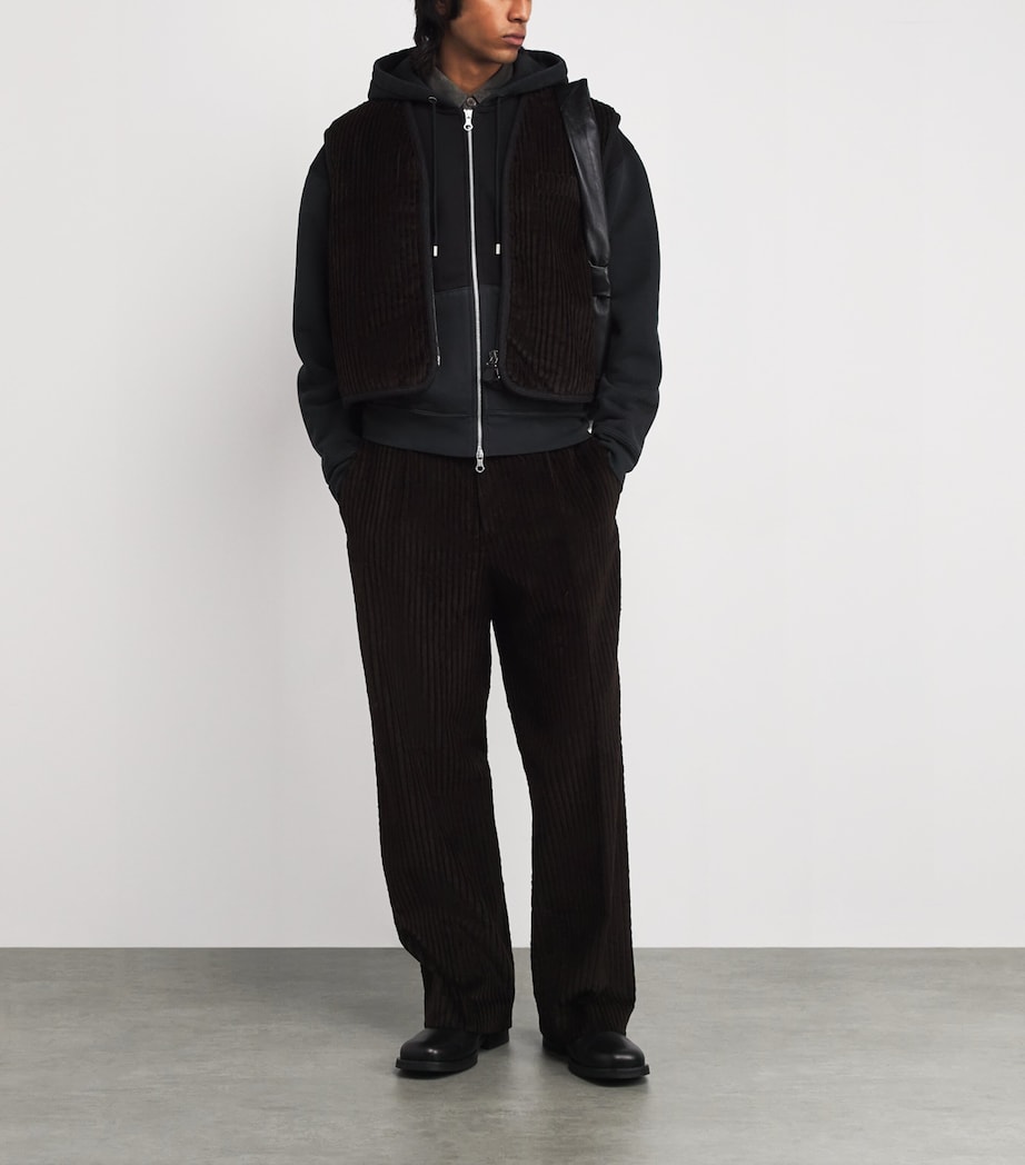 Corduroy Top Vest Zip-Up Gilet PROFOUND BROWN Image 2