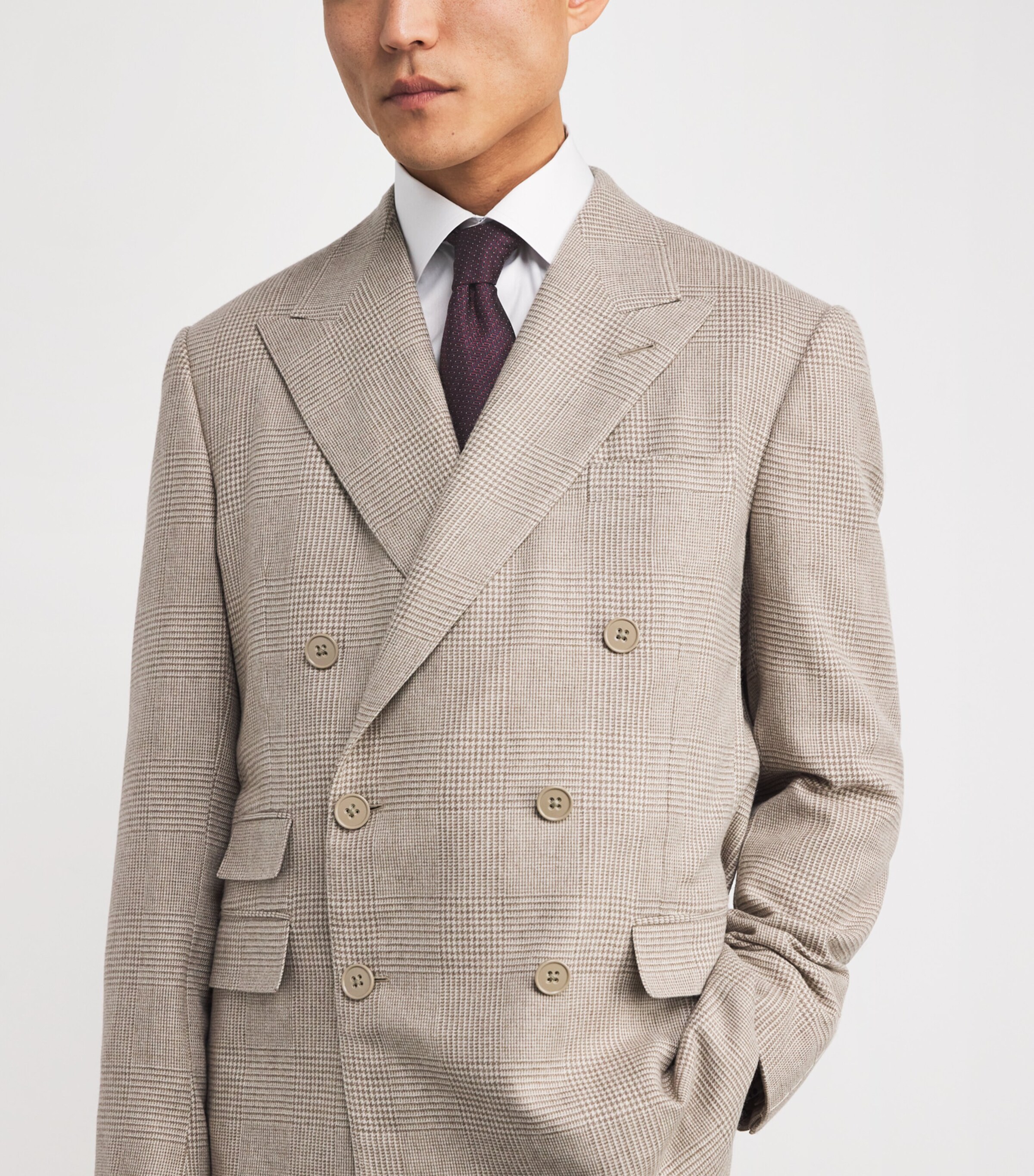 Silk Patterned Tie 041 DARK RED Image 2