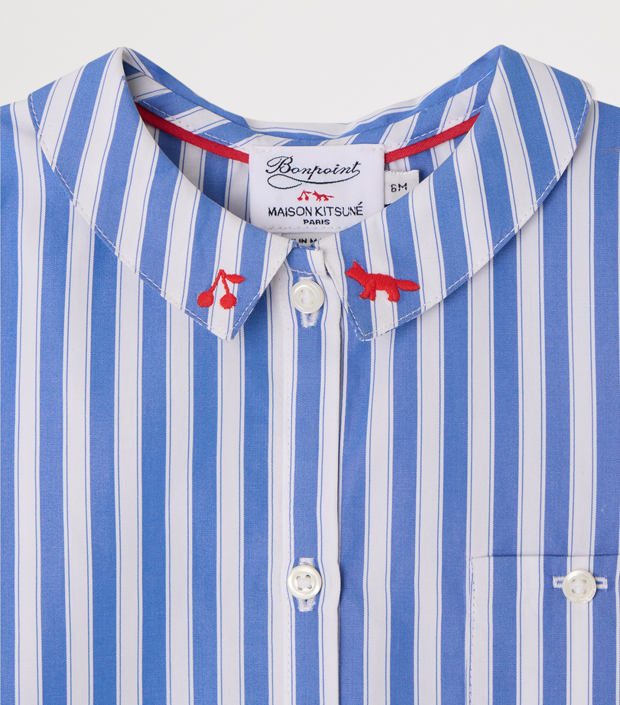 Bonpoint x Maison Kitsuné Stripe Dress (6-36 Months) Ra Bleu De Prusse Image 3