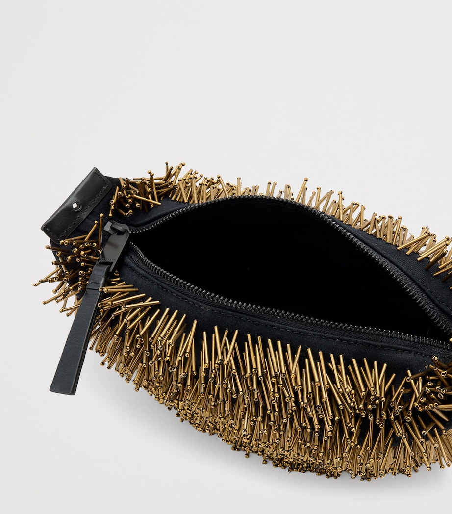 Embellished Madea Shoulder Bag WARM BRASS/BLACK Image 5