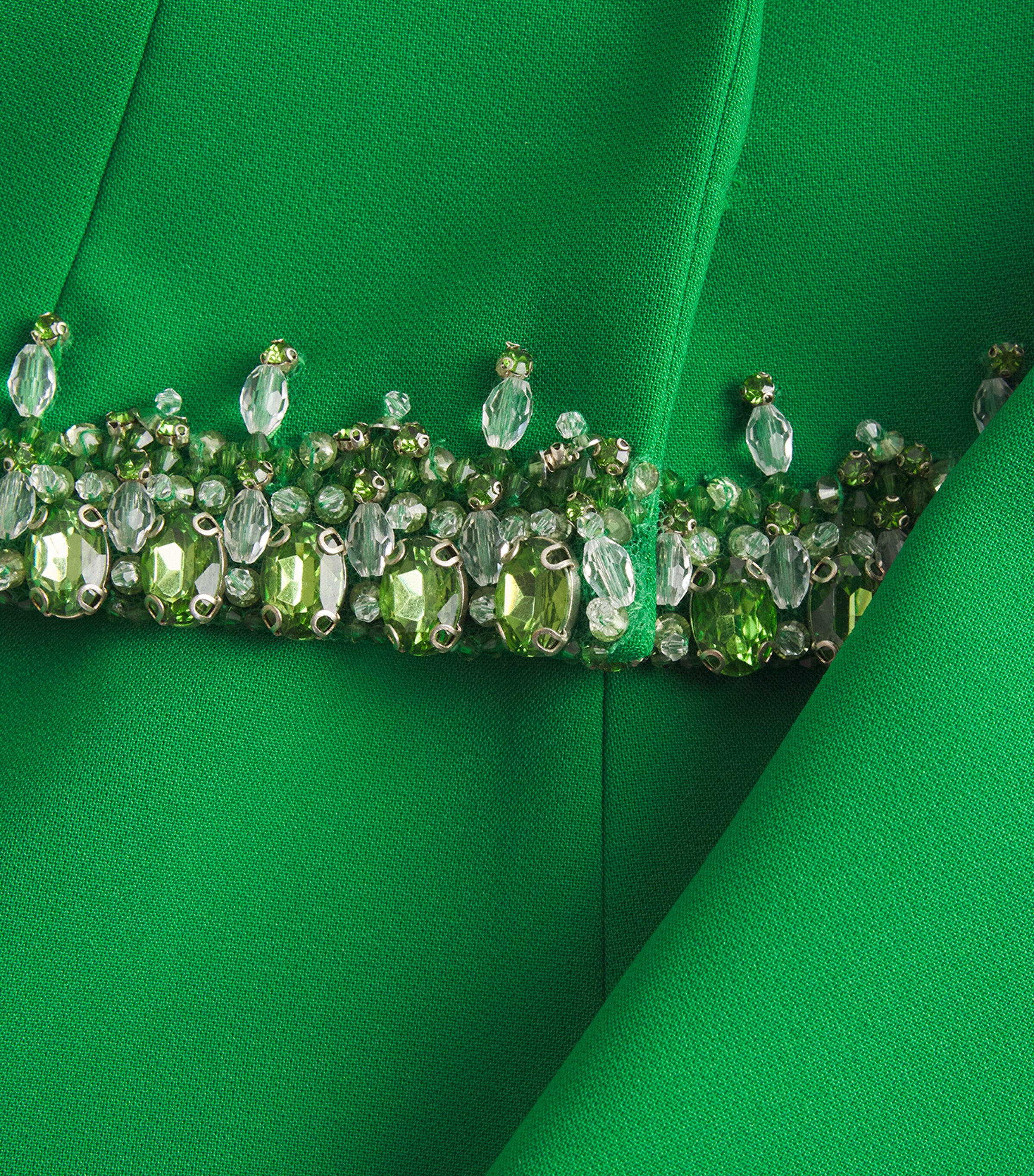 SABINA BILENKO Womens Embellished Corset Jacket Green Image 5