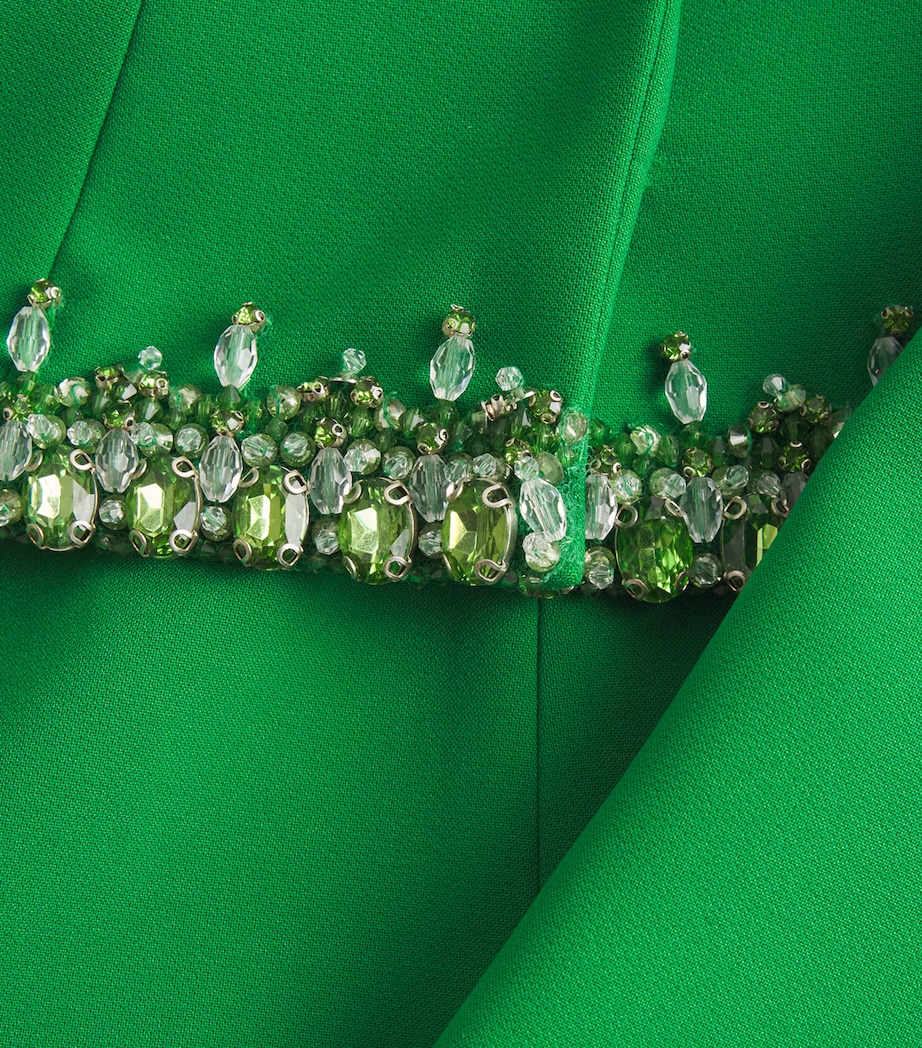 SABINA BILENKO Womens Embellished Corset Jacket Green Image 5