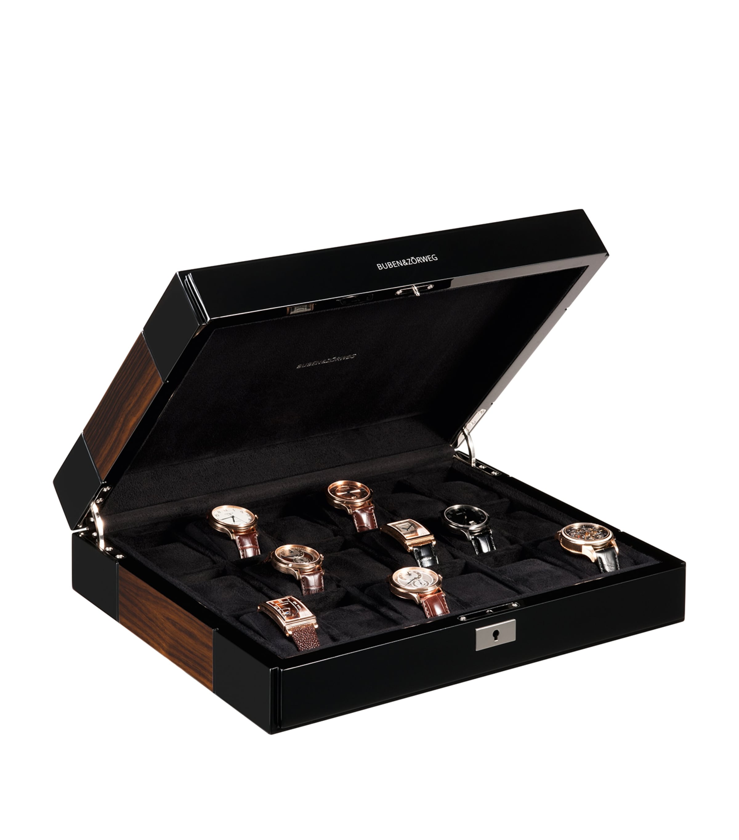 Buben & Zörweg Wood Vantage 18 Watch Box In Black