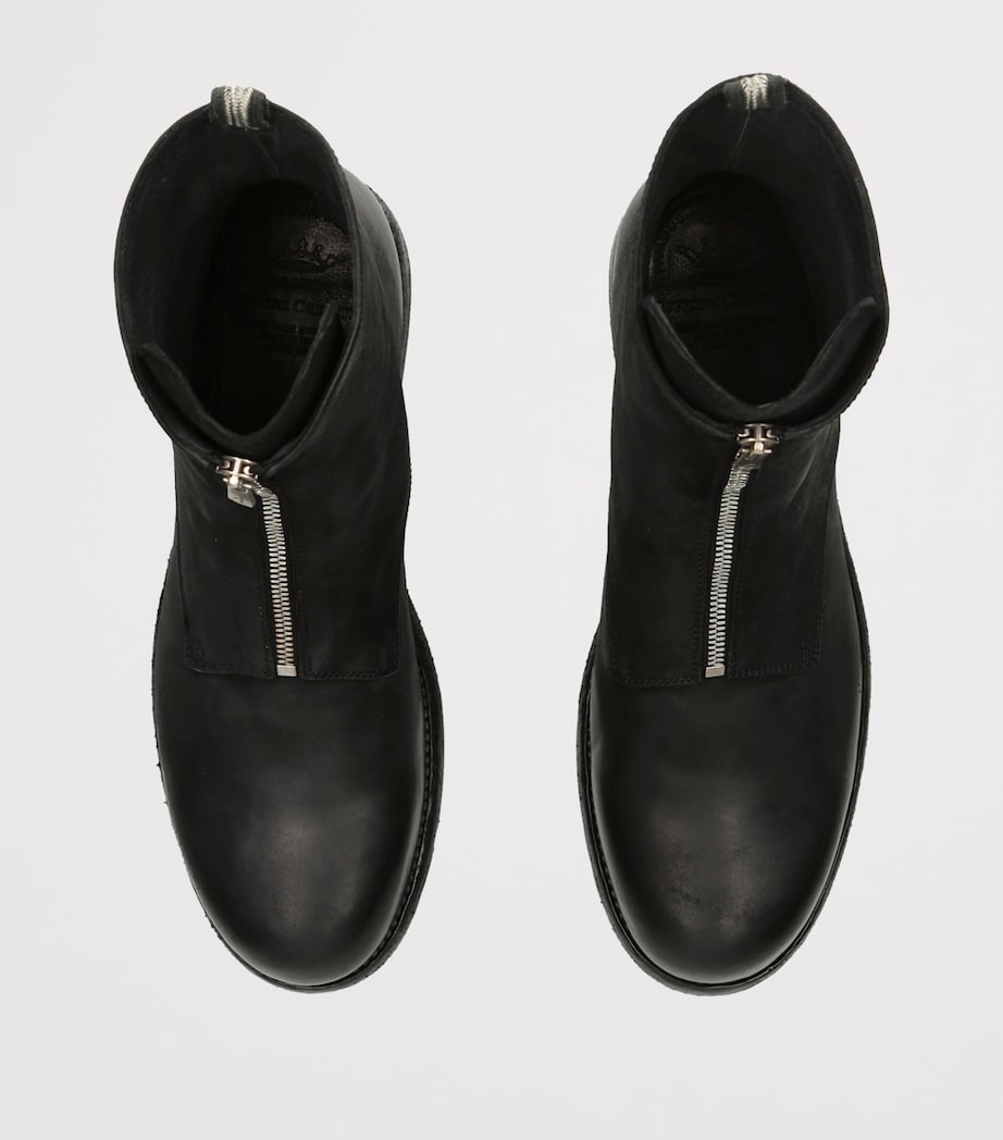 Officine Creative Leather Bulla Ankle Boots Black Image 4
