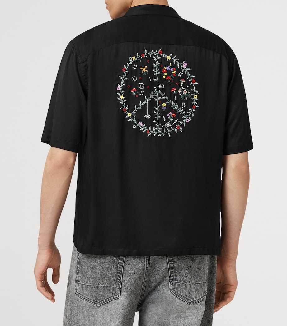 Embroidered Fungi Shirt JET BLACK Image 4