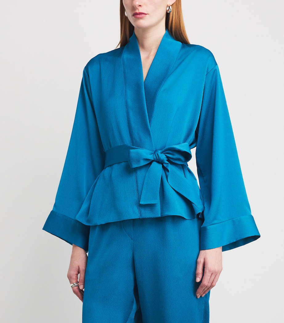 Crinkle Koryeo Blouse LAGUNA BLUE Image 3