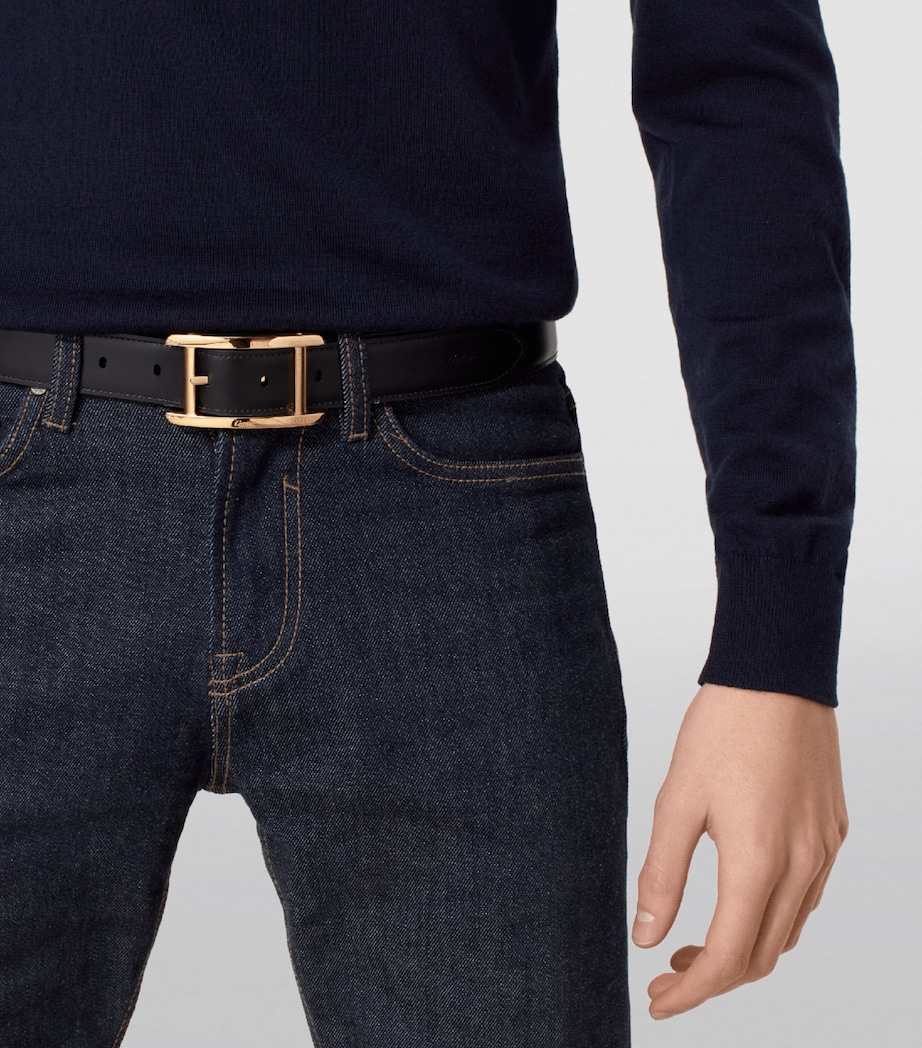 Cartier Leather Tank de Cartier Reversible Belt Black Image 4