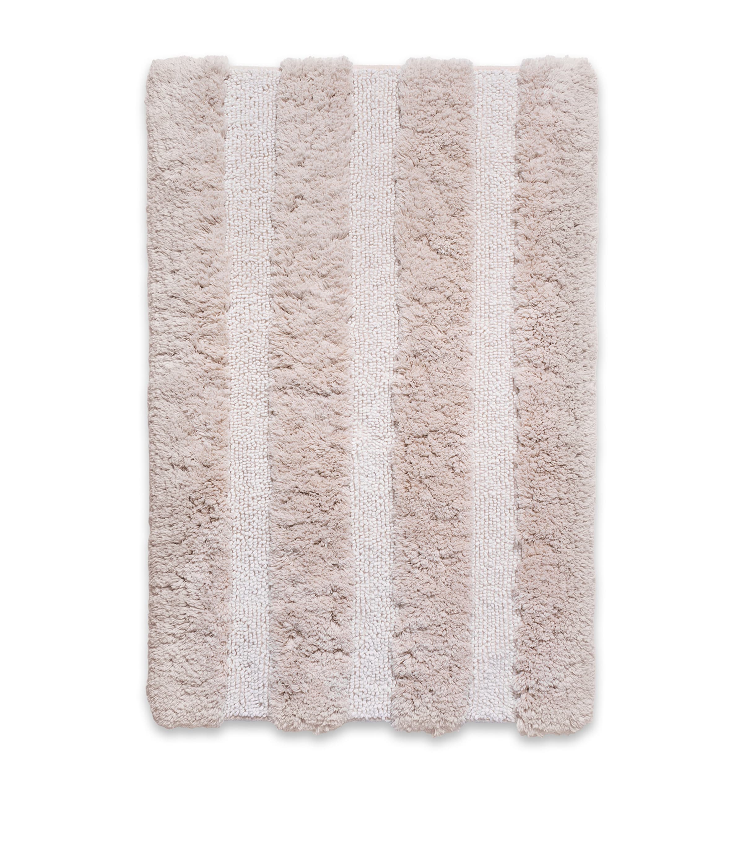 Organic Cotton Rhine Tufting Bath Mat (60cm x 90cm) BEIGE/BONE Image 2