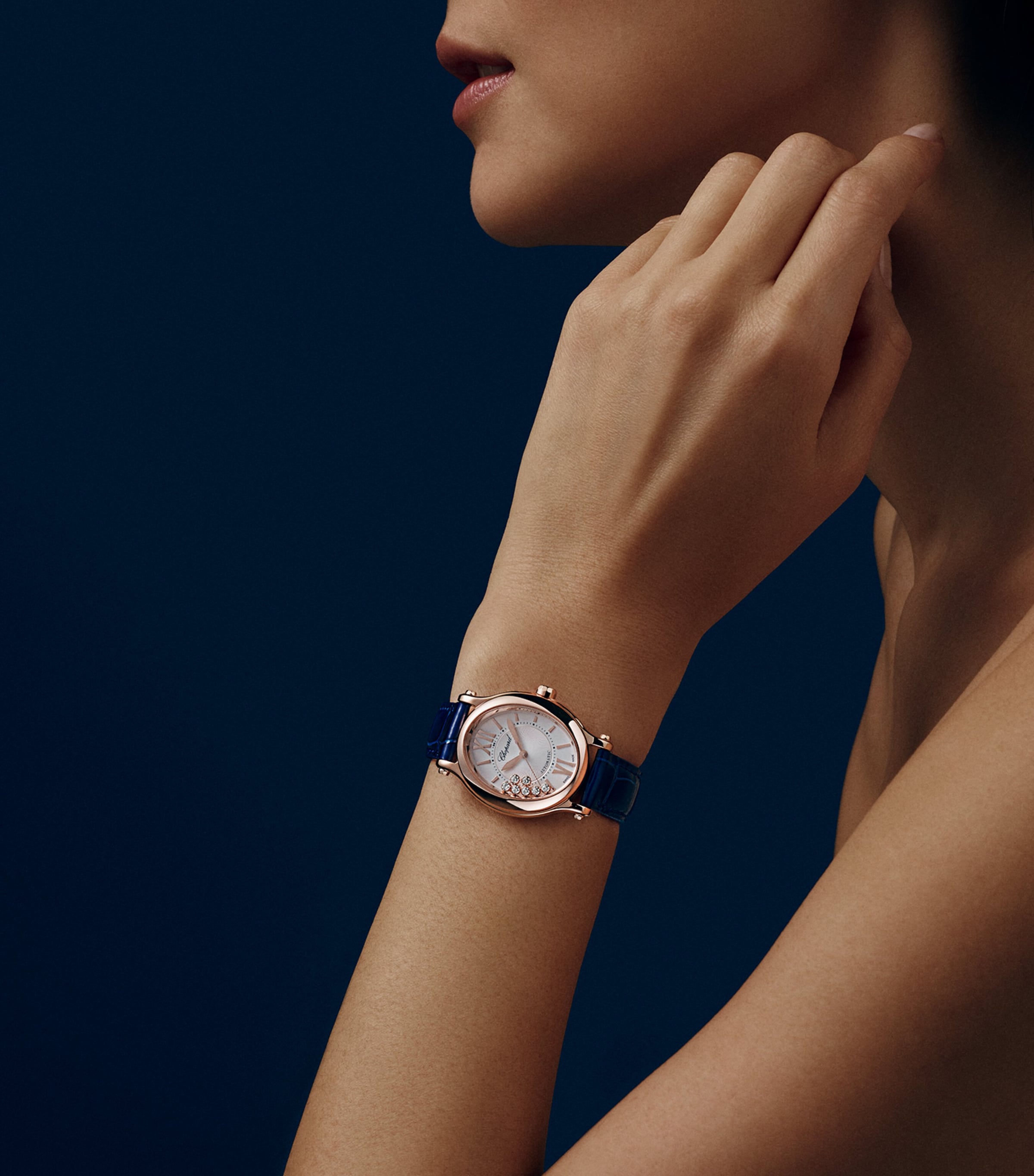 Rose Gold And Diamond Happy Diamonds Icons Earrings 18K ROSE GOLD Image 2