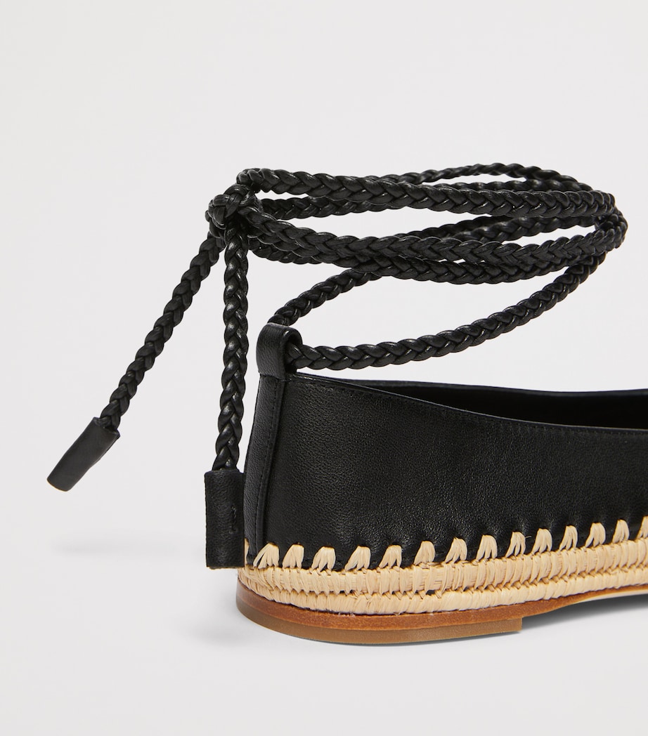 Leather Espadrilles BLACK Image 5