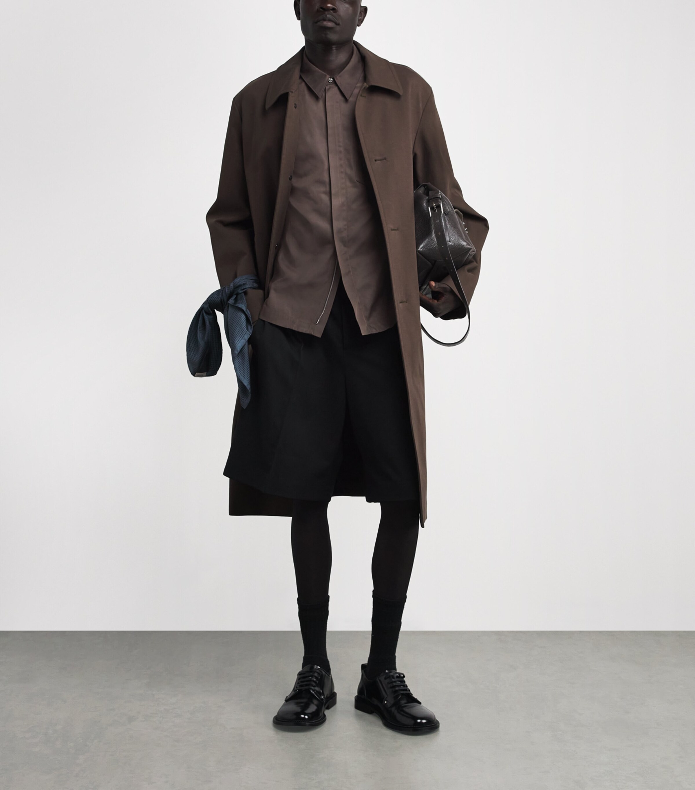 Water-Repellent Overshirt DARK BROWN Image 2