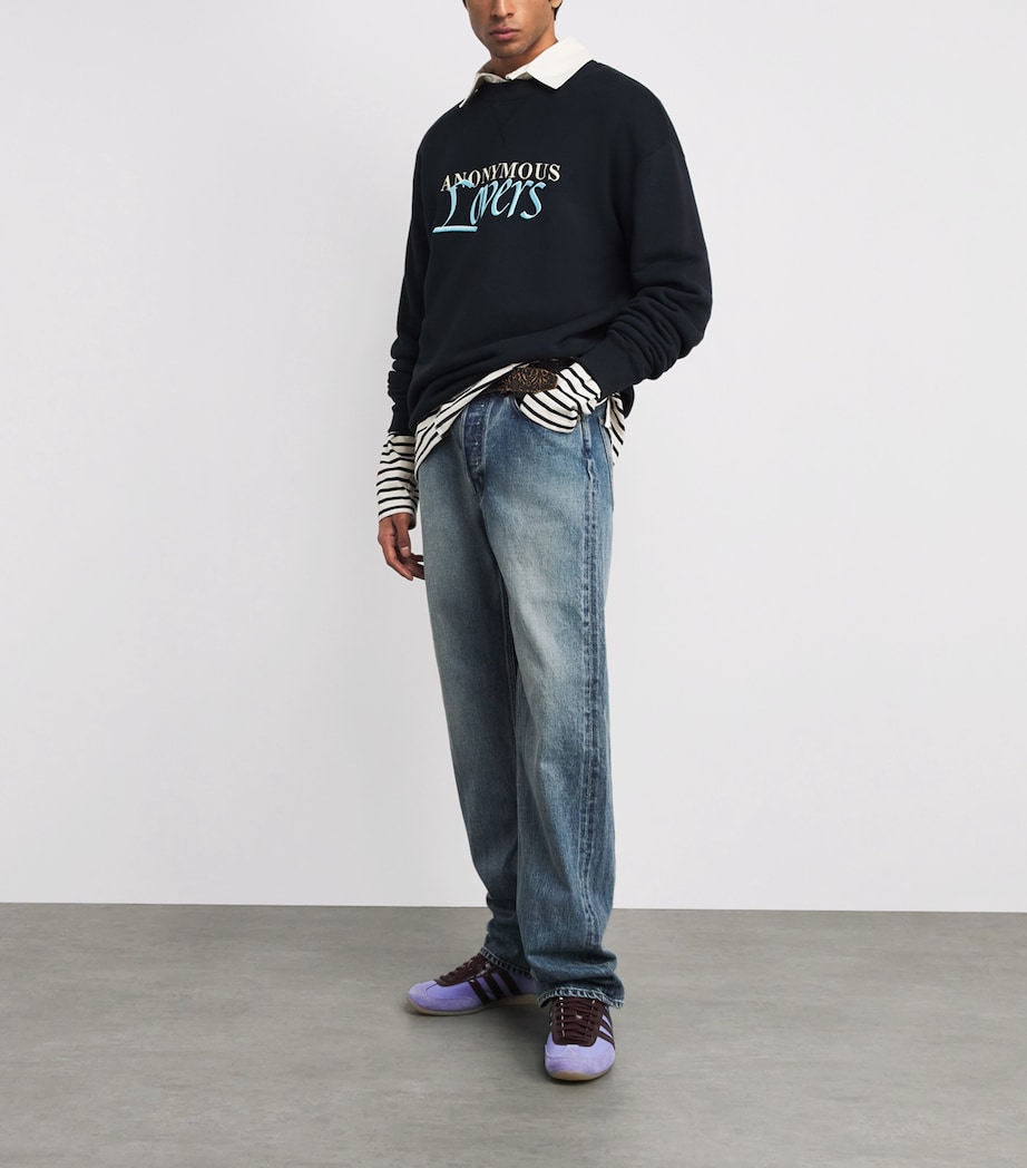 JW Anderson Mens Selvedge Denim Straight Jeans Mid Blue Image 2