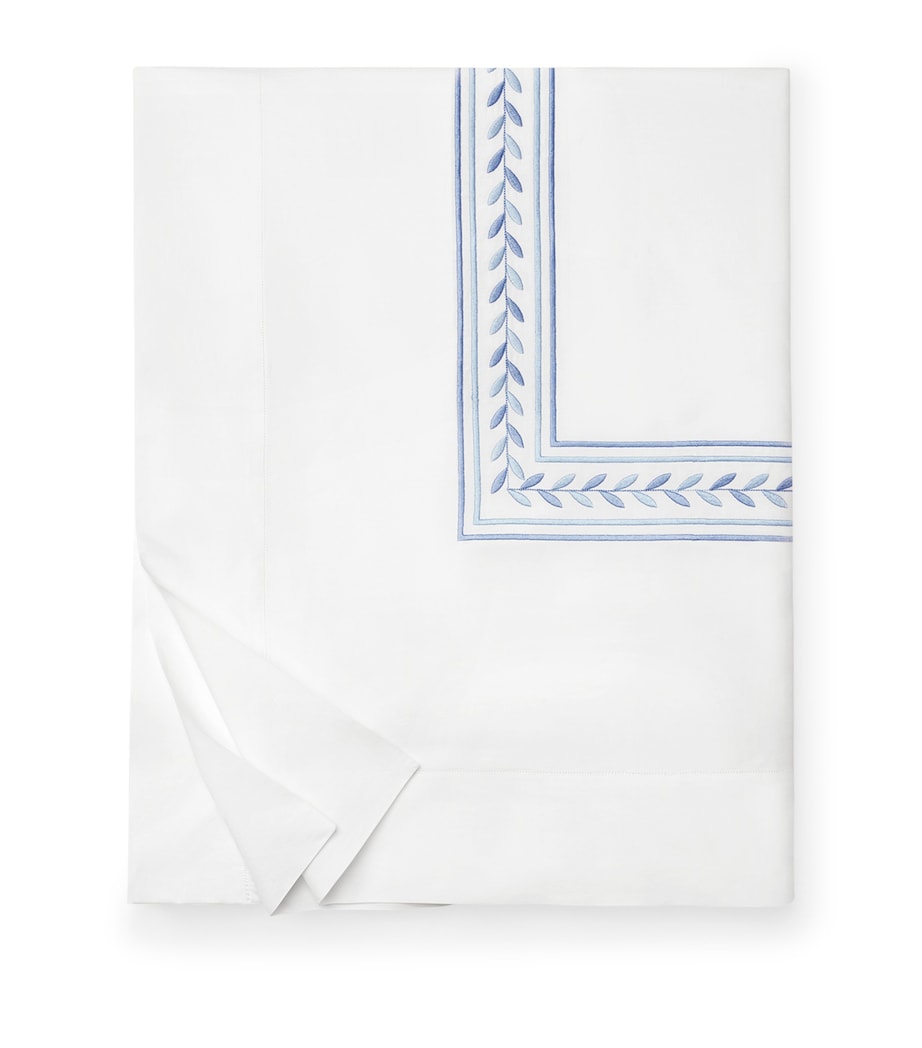 Pratesi Silk-Cotton Impero King Duvet Cover (230cm x 220cm) Wht/medium Blue Image 1