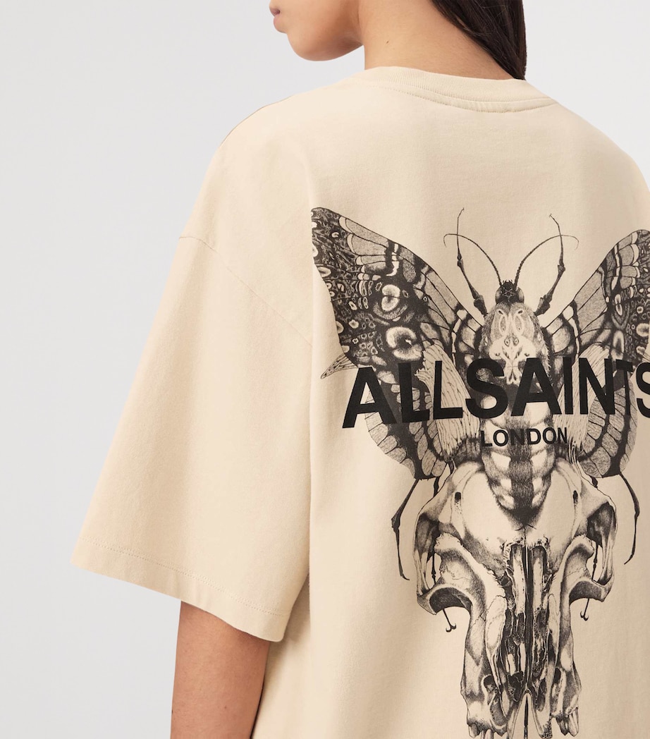 AllSaints Womens Organic Cotton Halis Amelie T-Shirt Sandy White Image 5