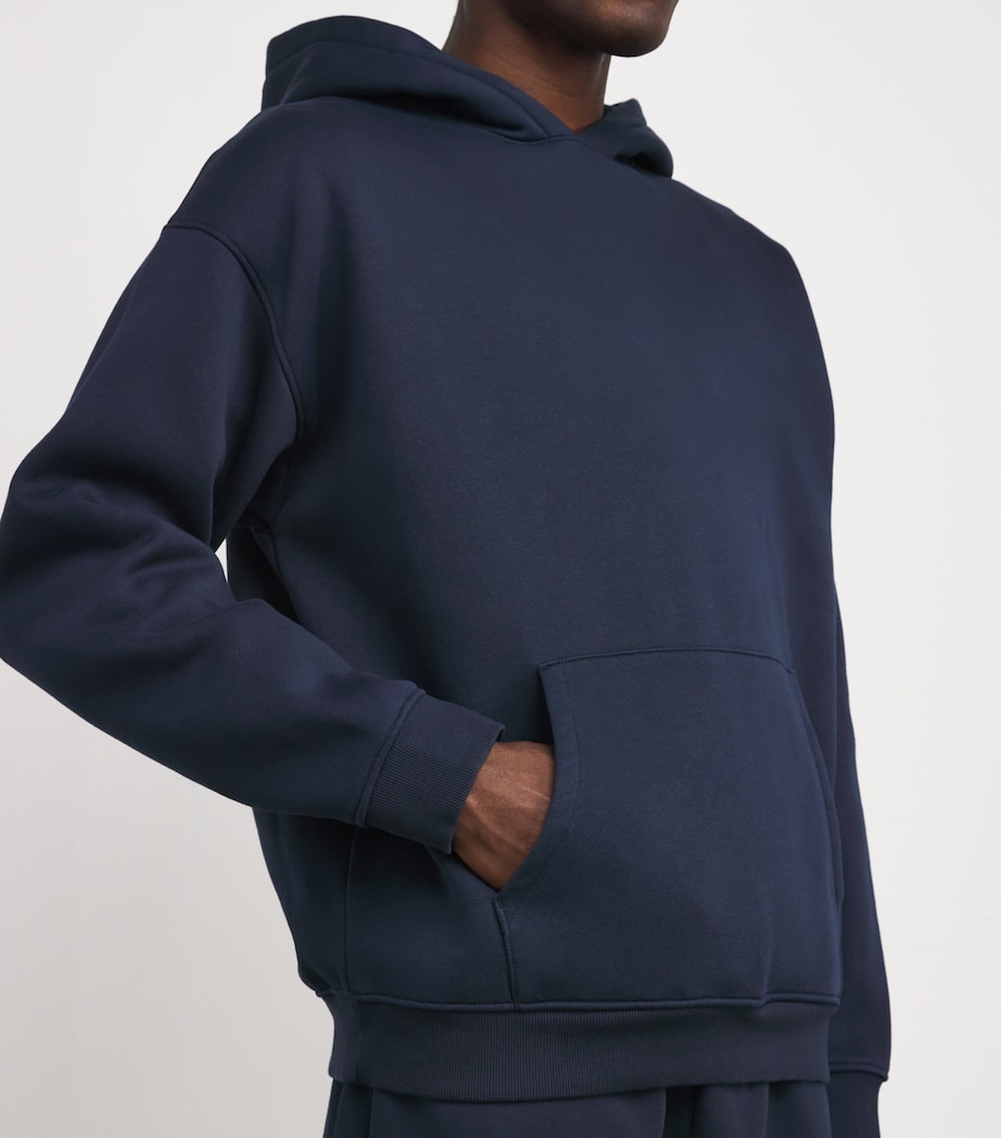 Fleece Lounge Relaxed Hoodie NAVY Image 6