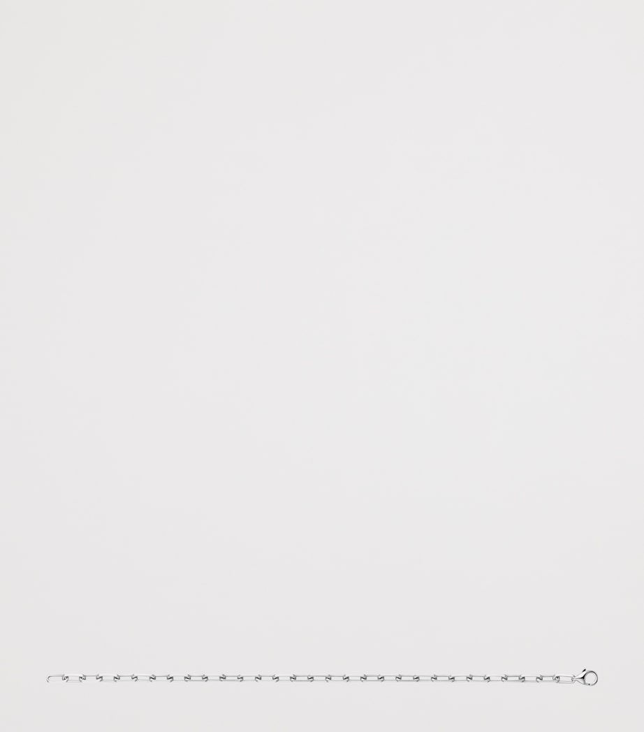 Small White Gold Santos de Cartier Chain Bracelet WHITE GOLD Image 5