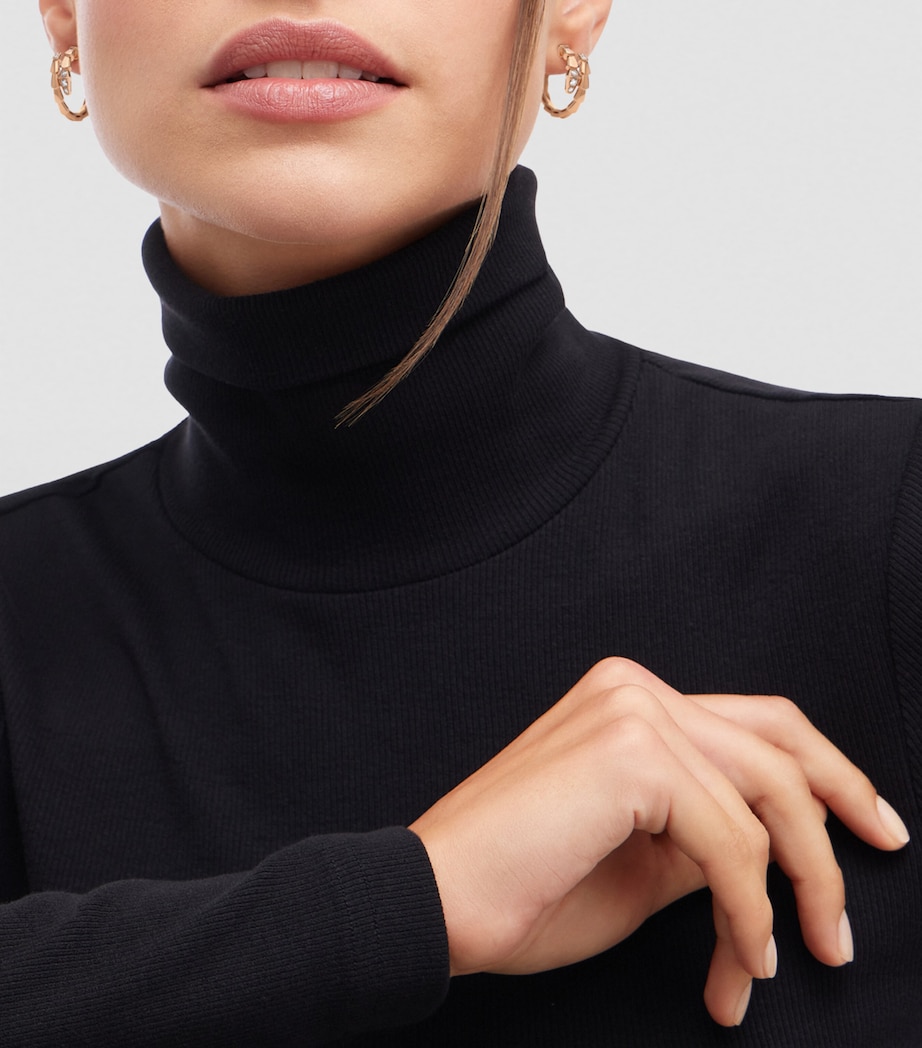 Rose Gold and Diamond Serpenti Viper Hoop earrings ROSE GOLD Image 2