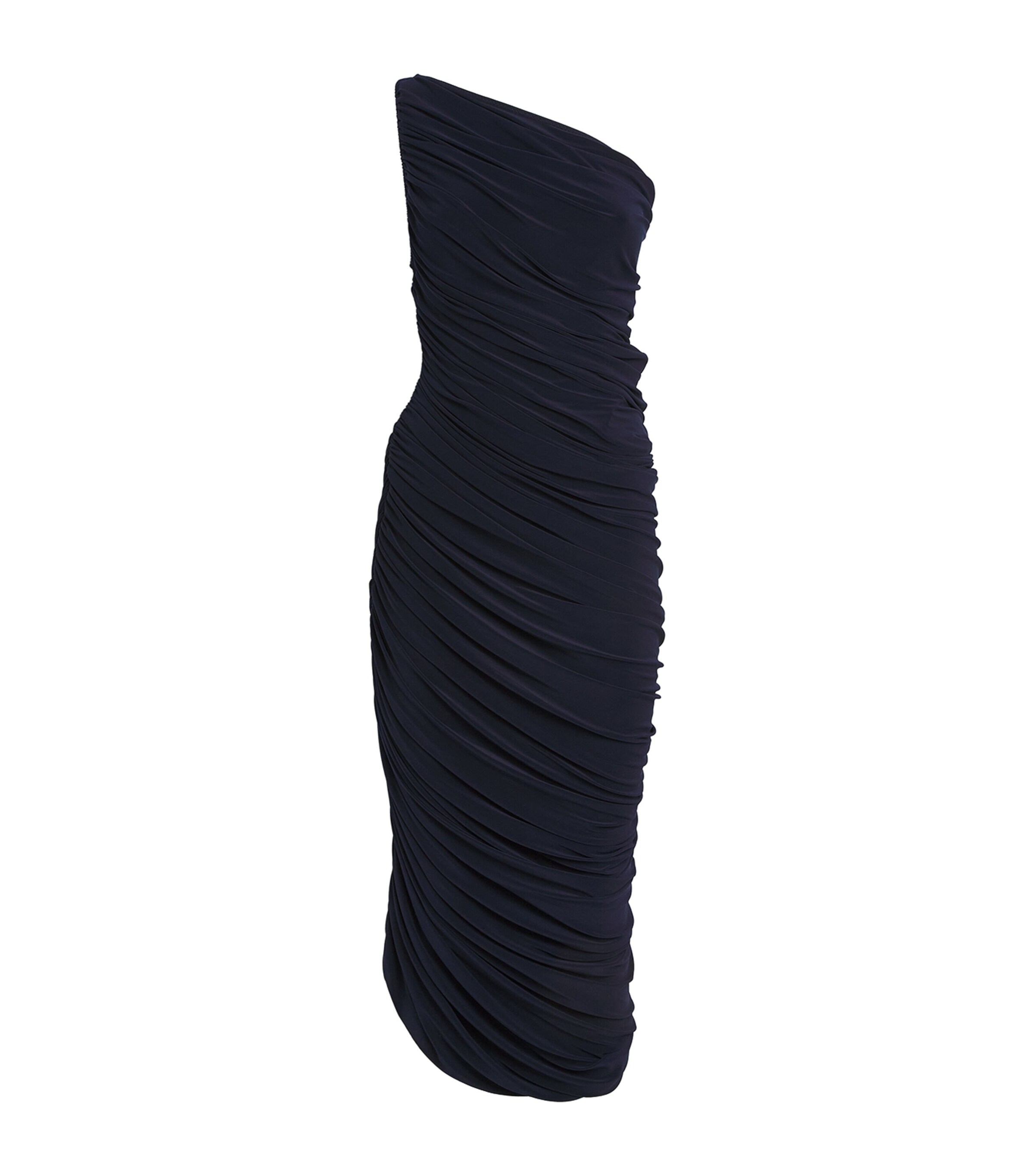 Norma Kamali Blue One-Shoulder Diana Maxi Dress | Harrods NG
