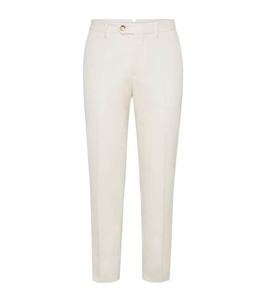Cotton-Virgin Wool Gabardine Trousers C7182 Image 1