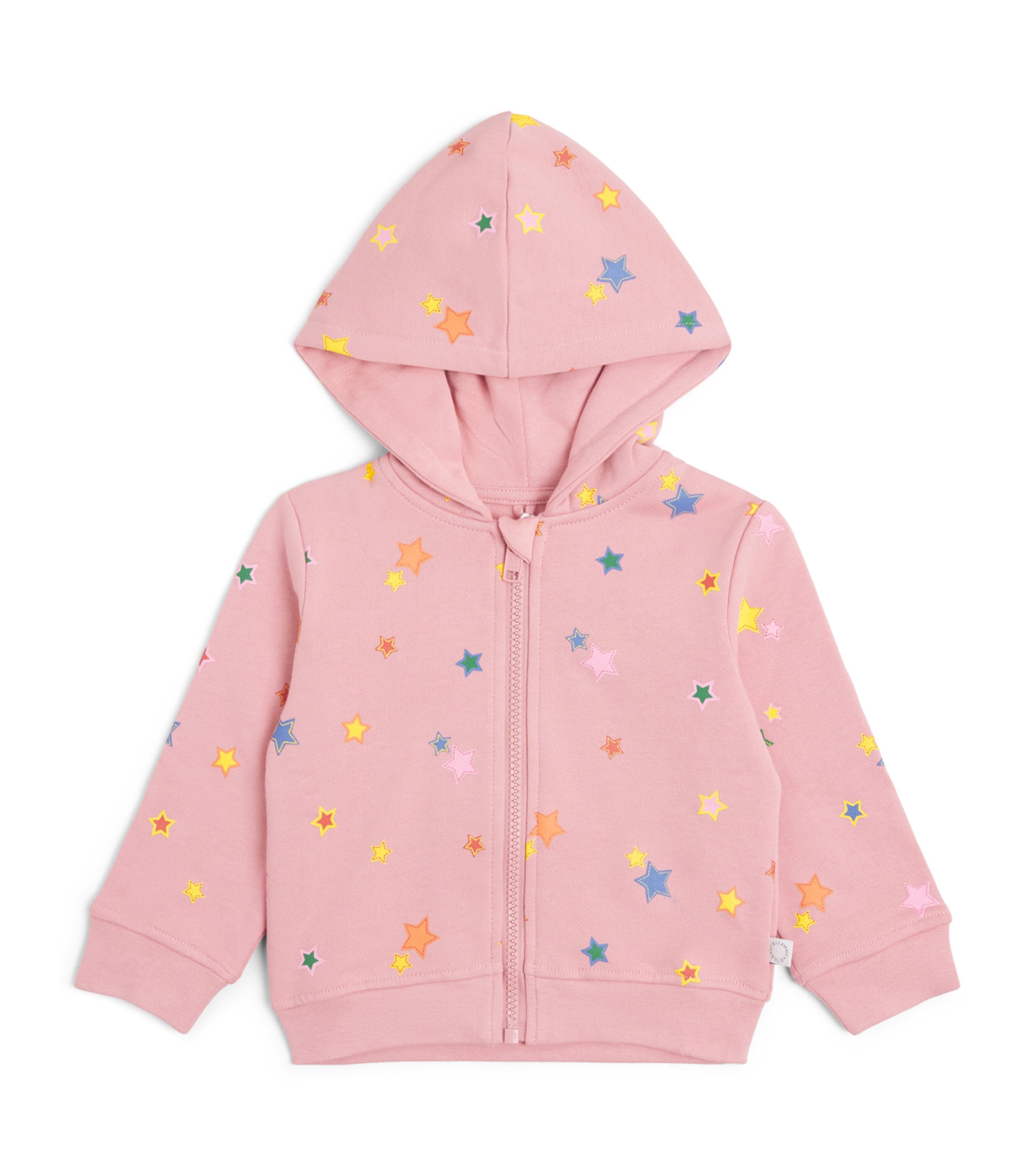 Stella McCartney Kids Cotton Star Zip-Up Hoodie (3-36 Months) Rosa/multi Image 1