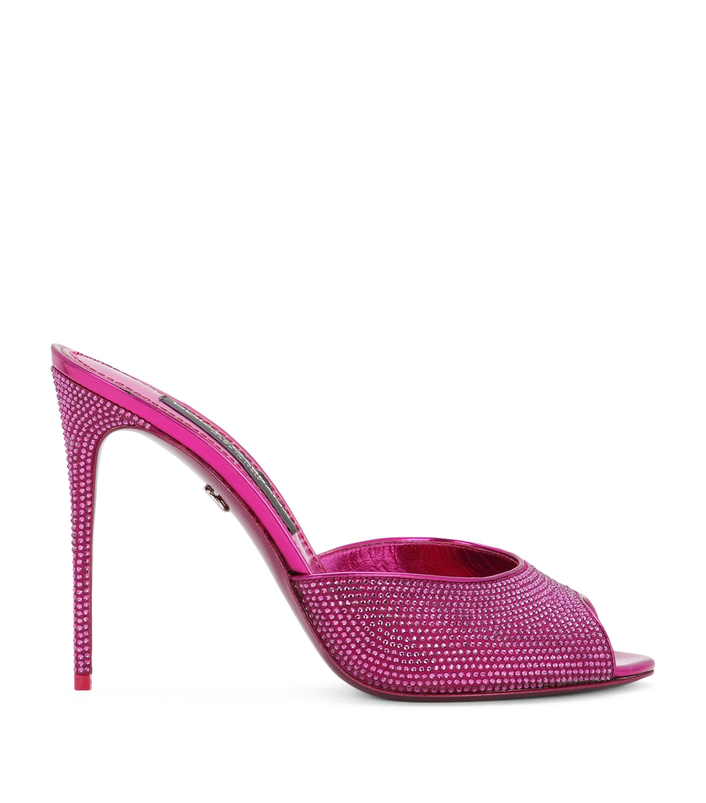 Dolce & Gabbana Crystal-embellished Satin Sandals