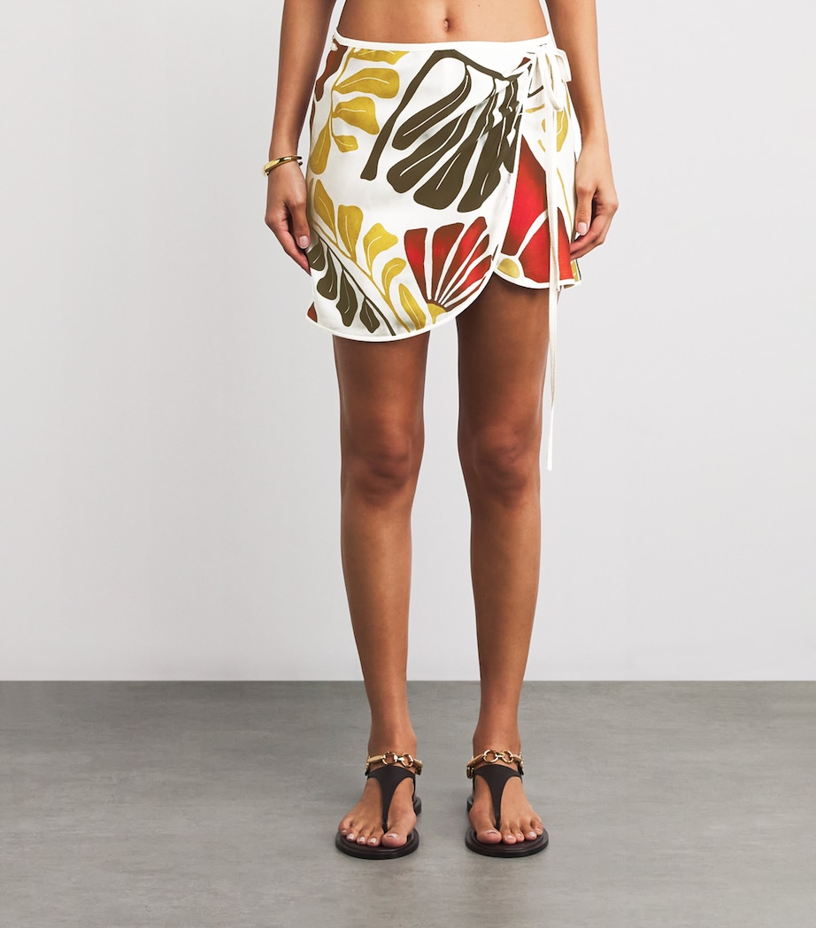 Floral Print Julietta Mini Sarong FIORELLO ROSSO Image 3