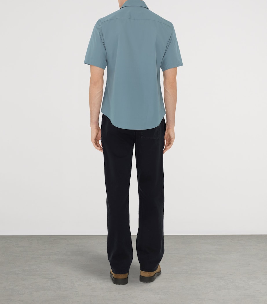 Cotton Poplin Slim Short-Sleeve Shirt INDEX Image 4