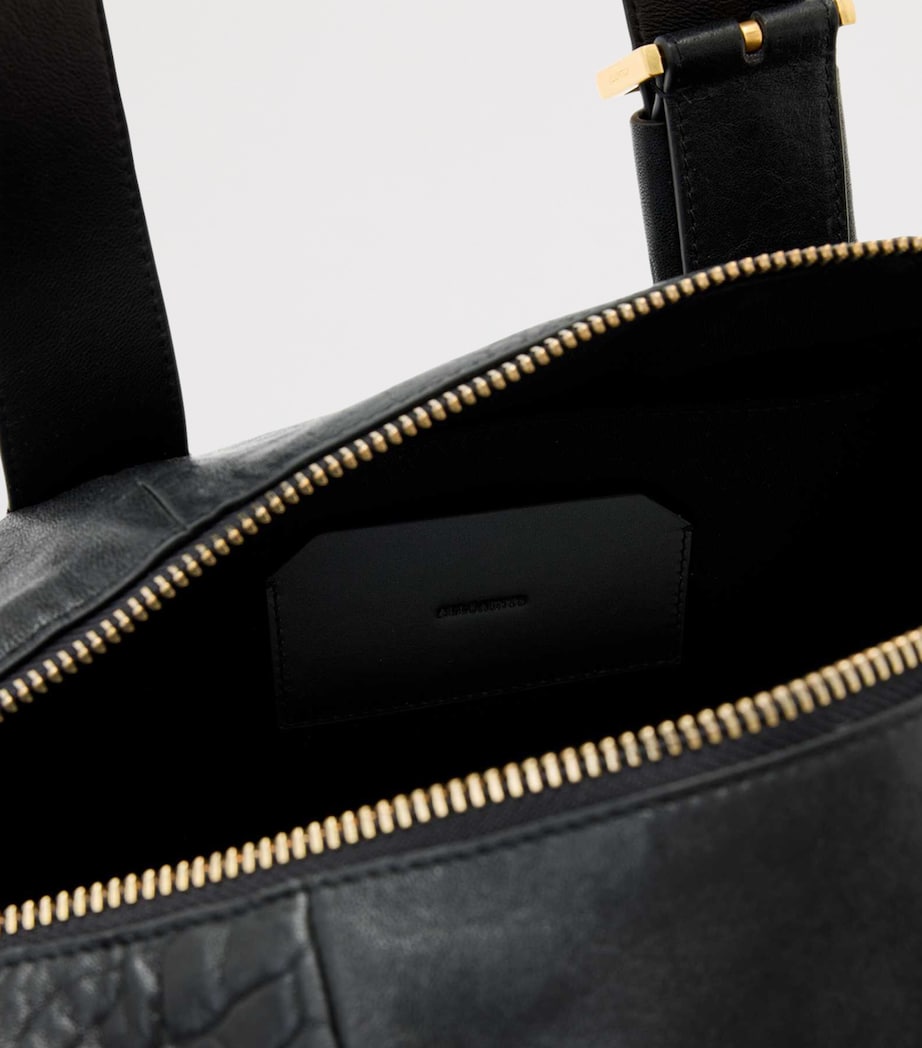 Leather Ares Shoulder Bag BLACK Image 5