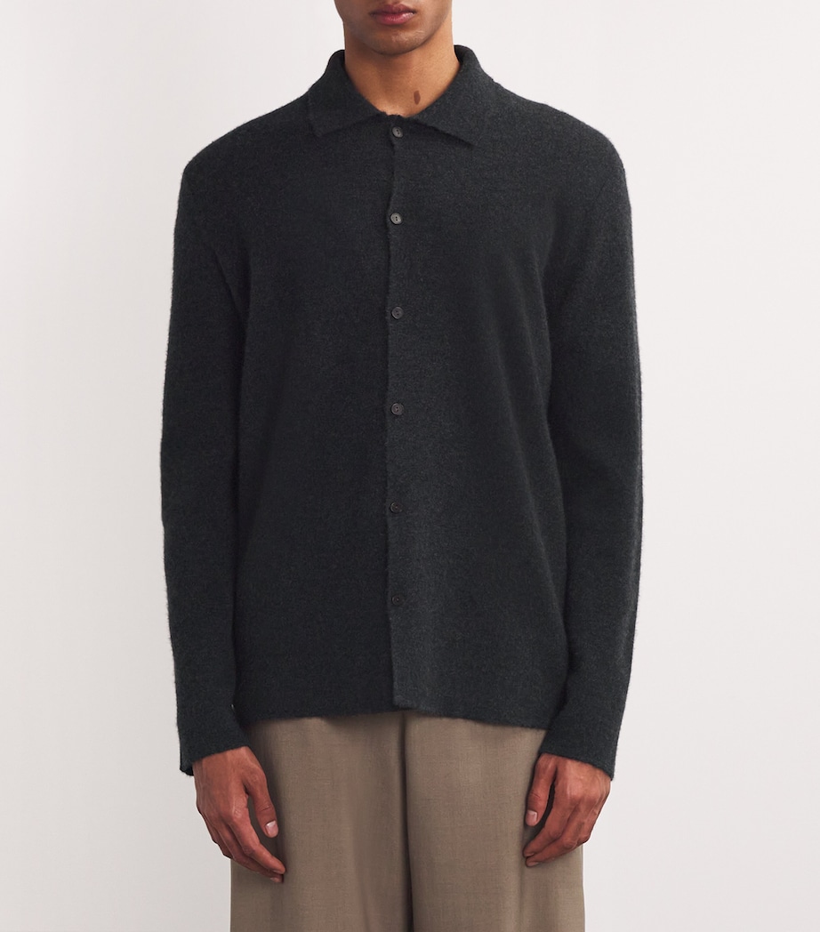 Iverson Cashmere Cardigan CHARCOAL Image 3