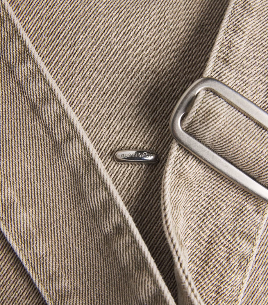 Our Legacy Denim Sling Shoulder Bag Olive Breeze Wash Image 6