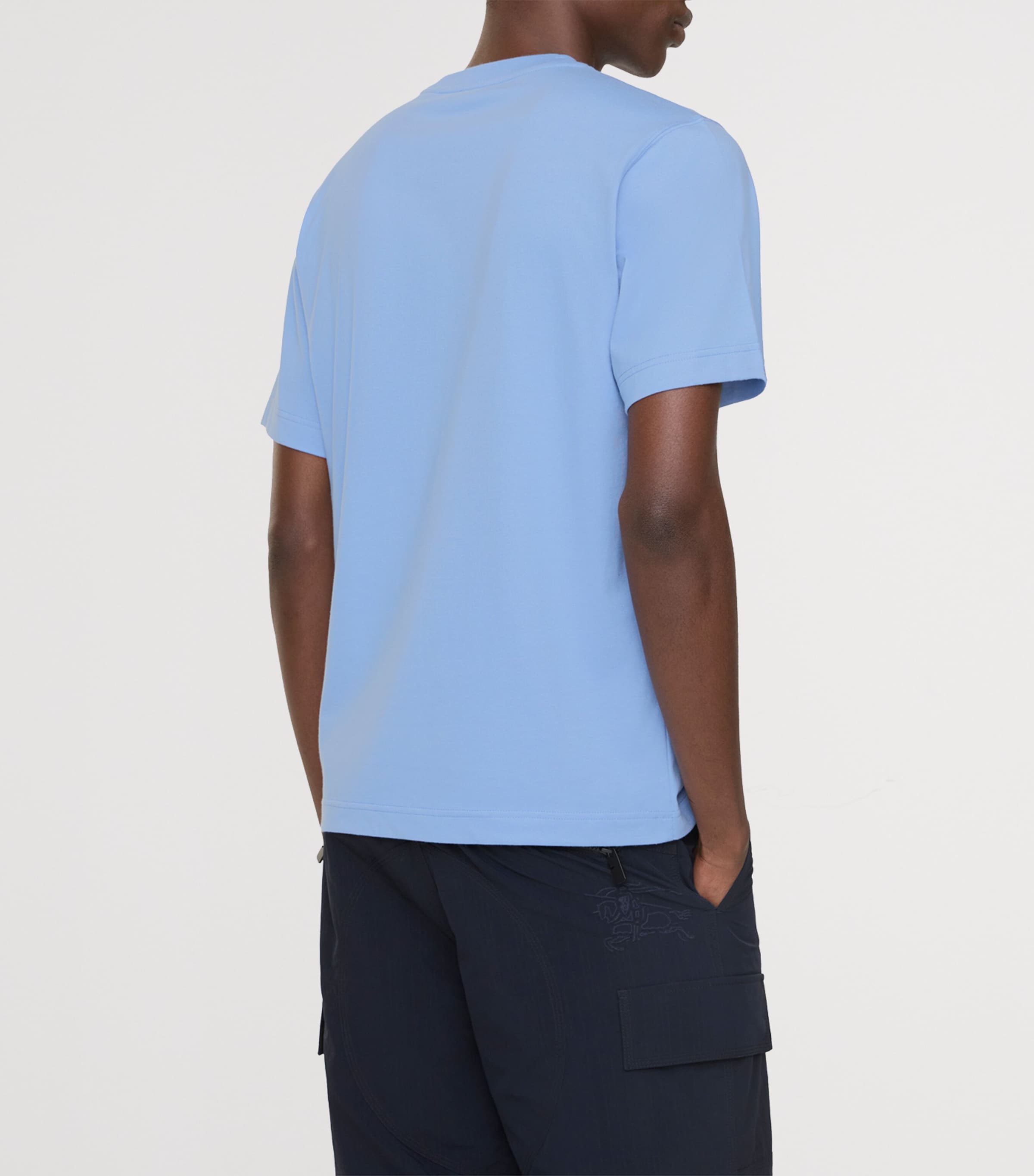Burberry Mens EKD Stamp T-Shirt Cornflower Blue Image 3