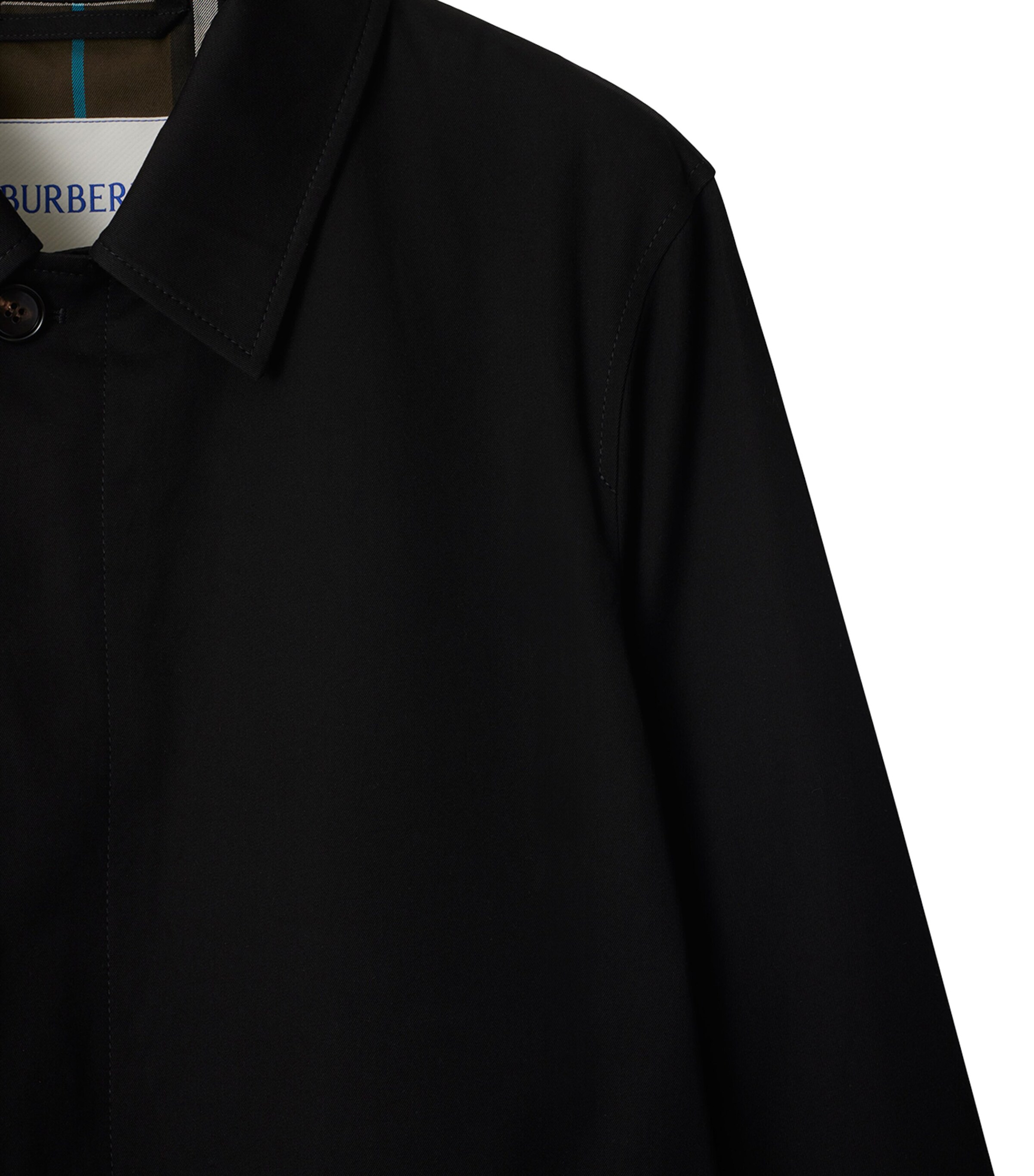 Cotton Gabardine Car Coat BLACK Image 7