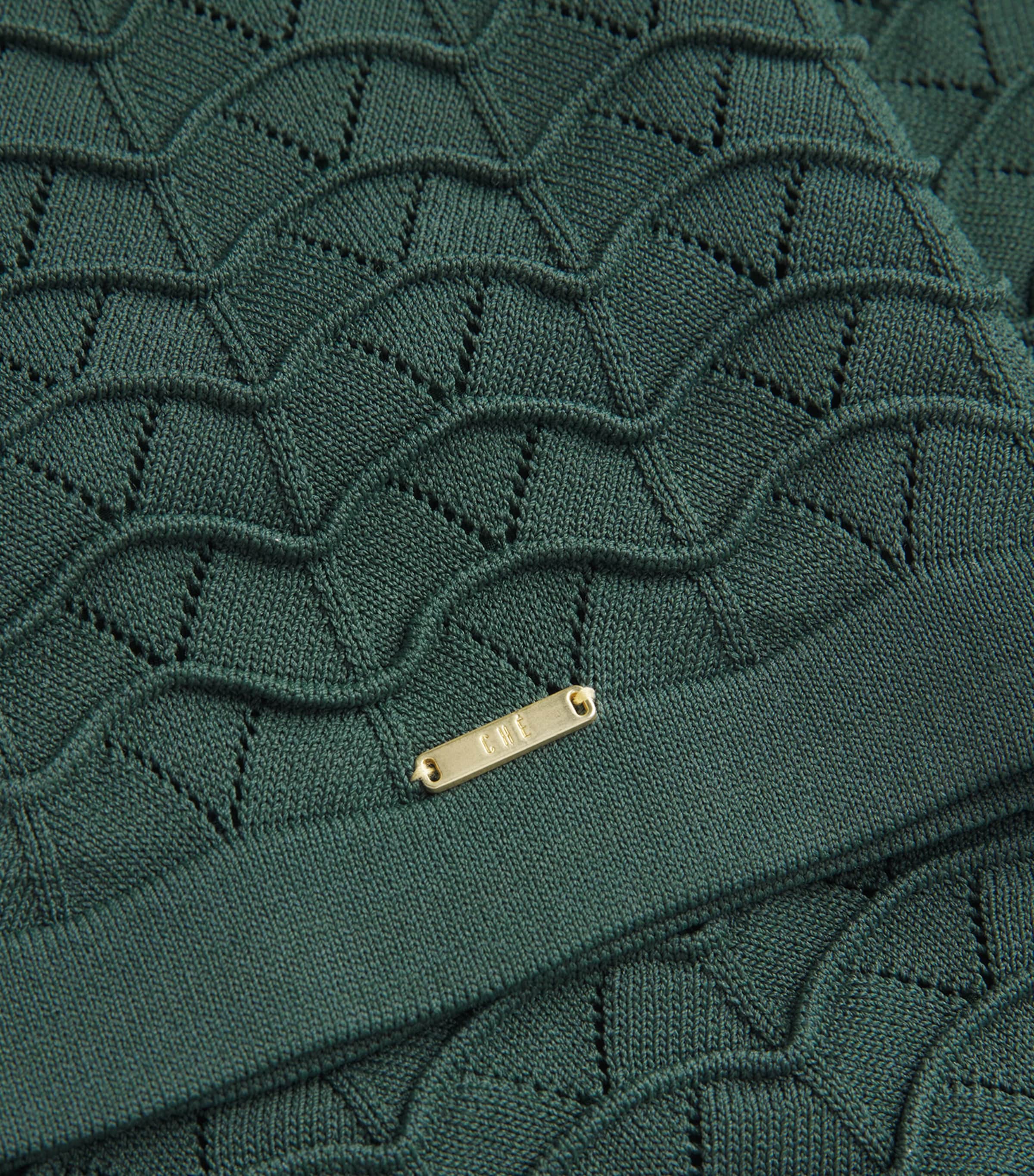 Ripple Knitted Shorts PINE GREEN Image 5