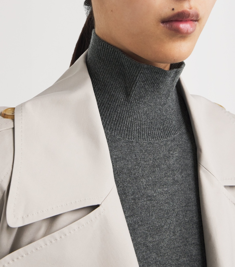 Wool Short-Sleeve Sweater MEDIUM GREY Image 6