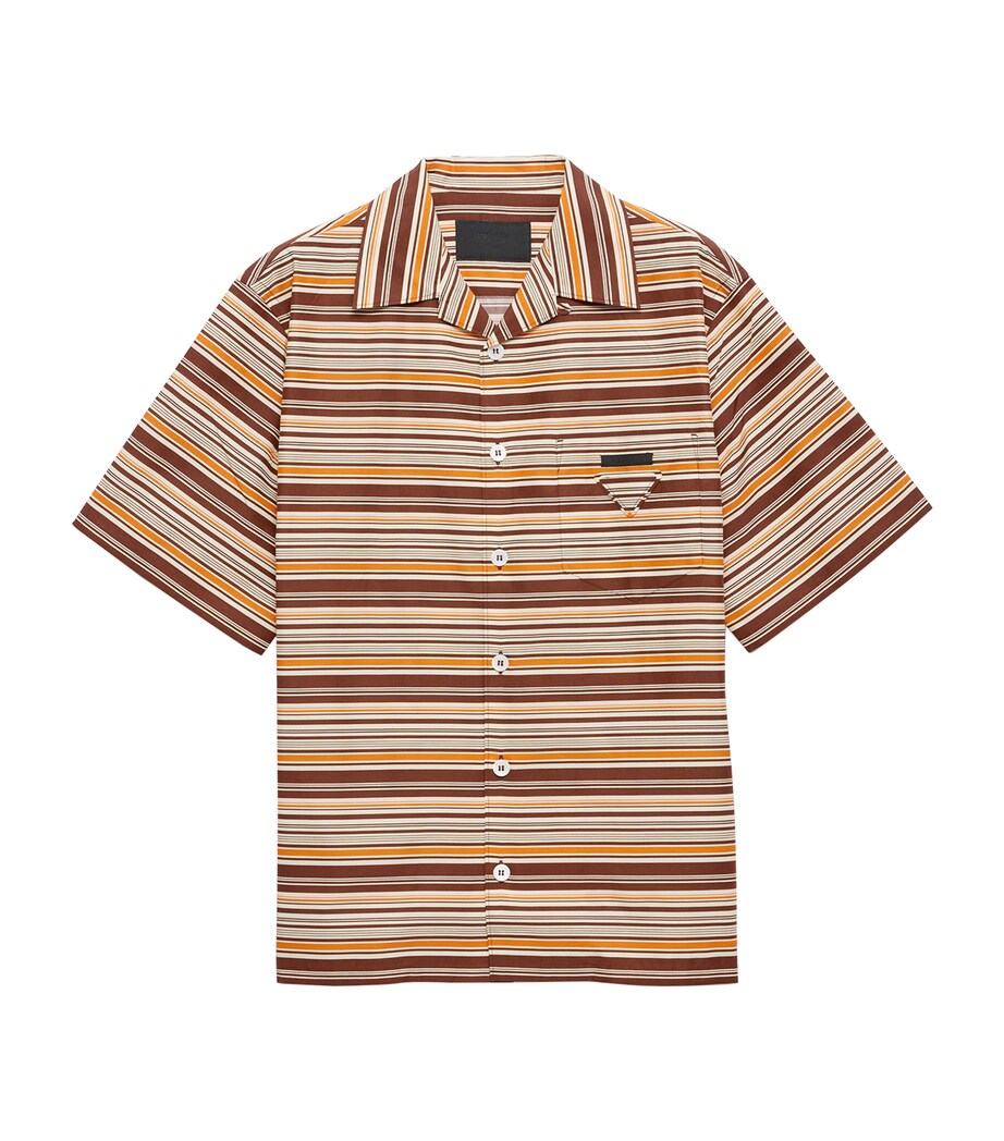 Prada Mens Cotton-Silk Bowling Shirt Image 1