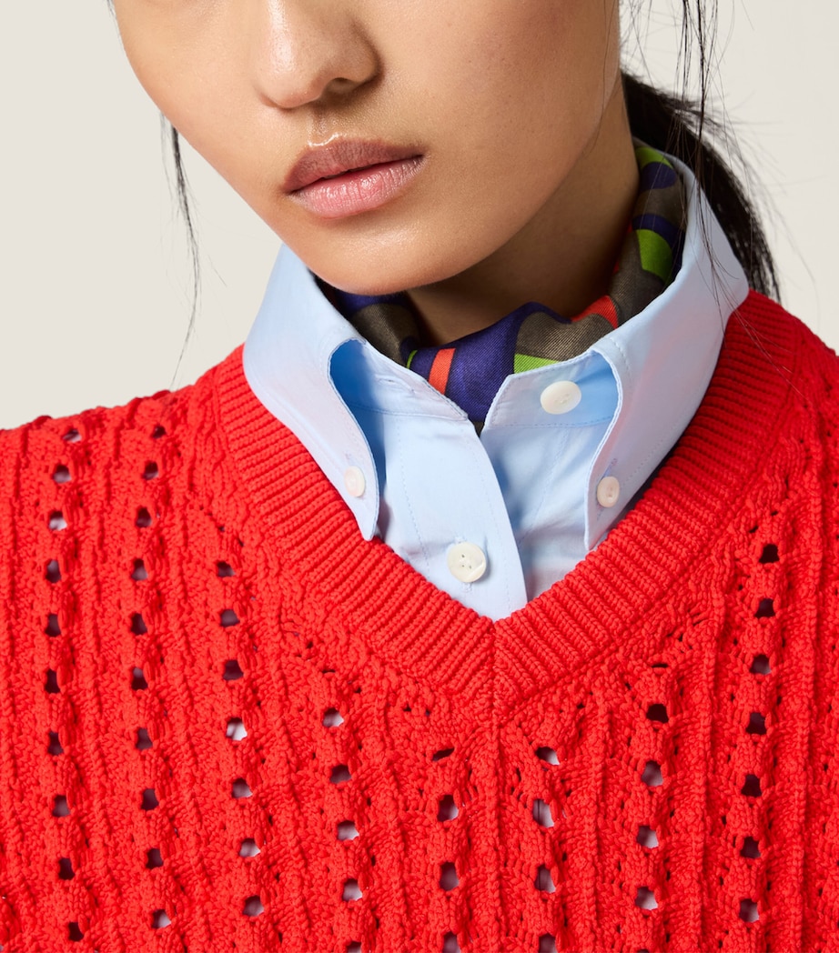 Miu Miu Womens Technical Yarn Sweater Image 4