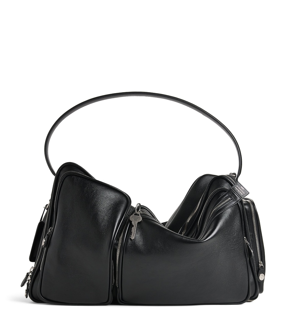 Acne Studios Leather Camero Hotel Shoulder Bag Black Image 1