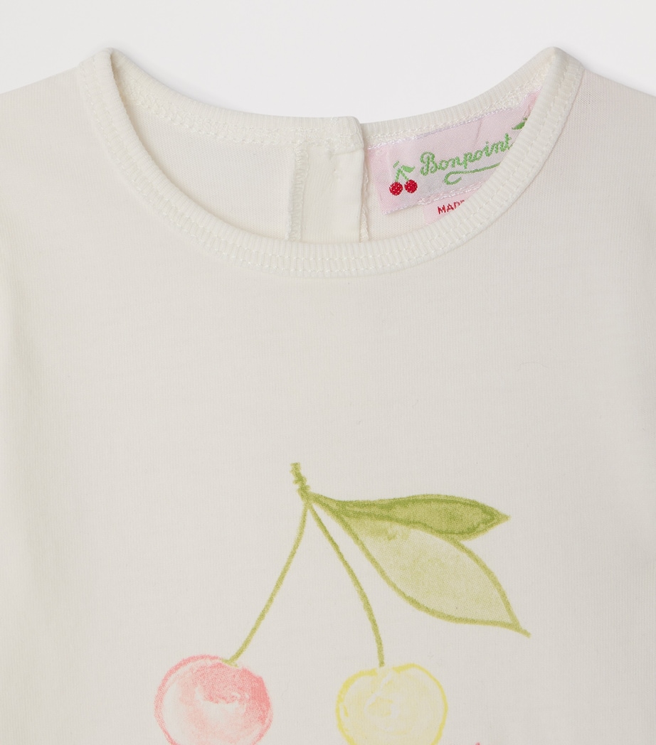 Bonpoint Logo Print T-shirt (6-18 Months) Upb Blanc Lait Image 3
