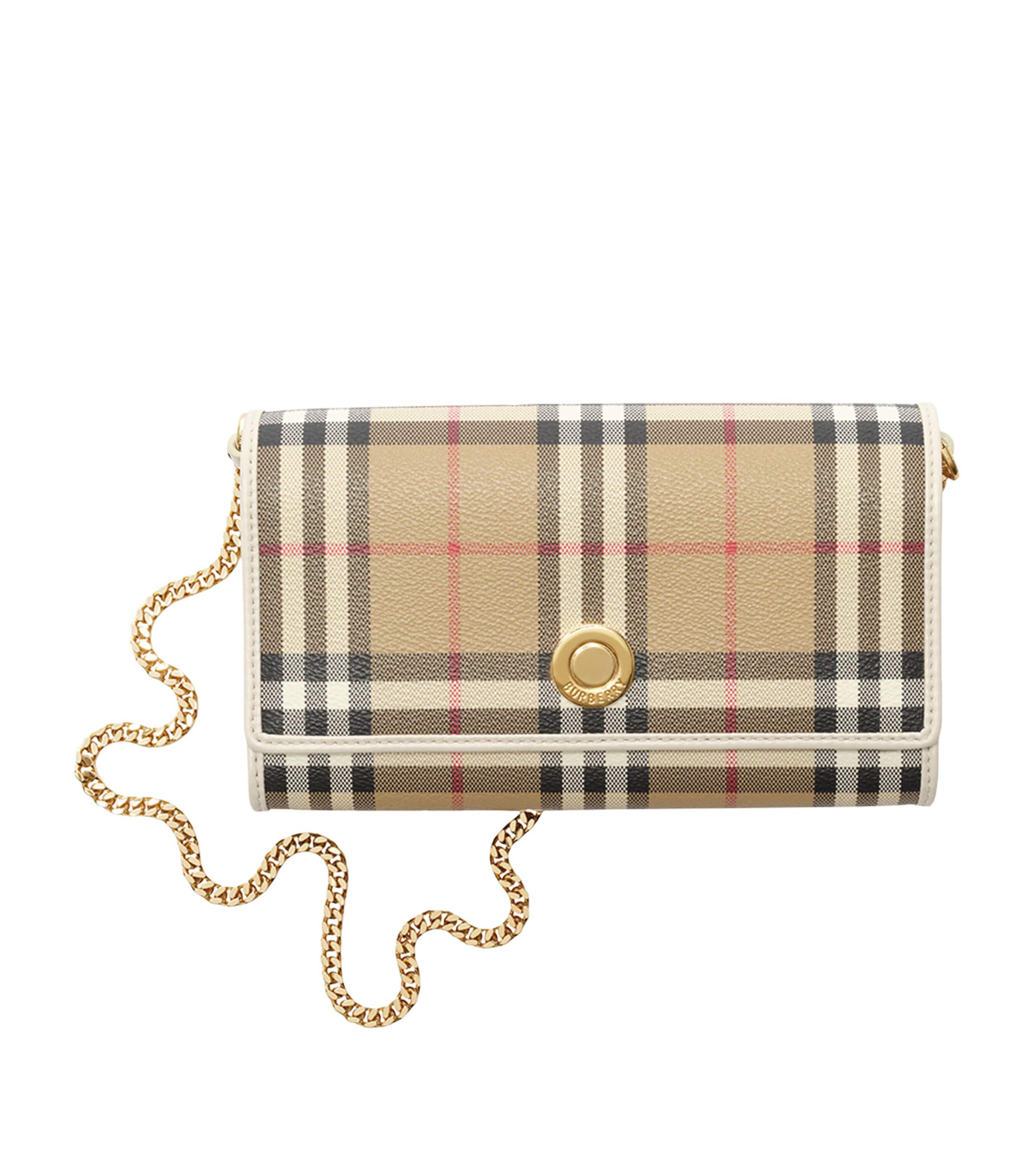 Burberry Check Chain Wallet Vntg Chk/soap Image 1
