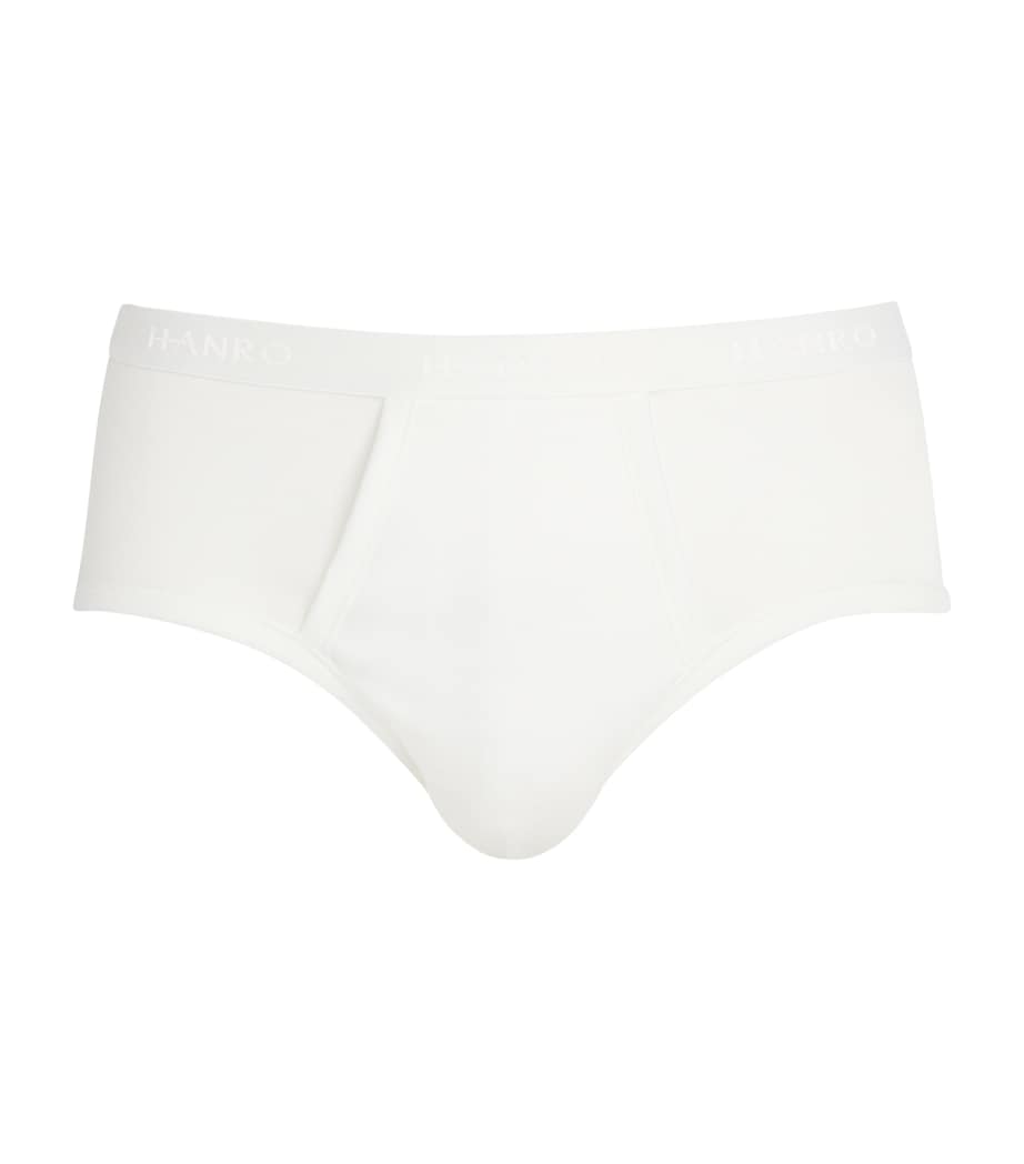 Mercerised Cotton Briefs 0101/WHITE Image 1