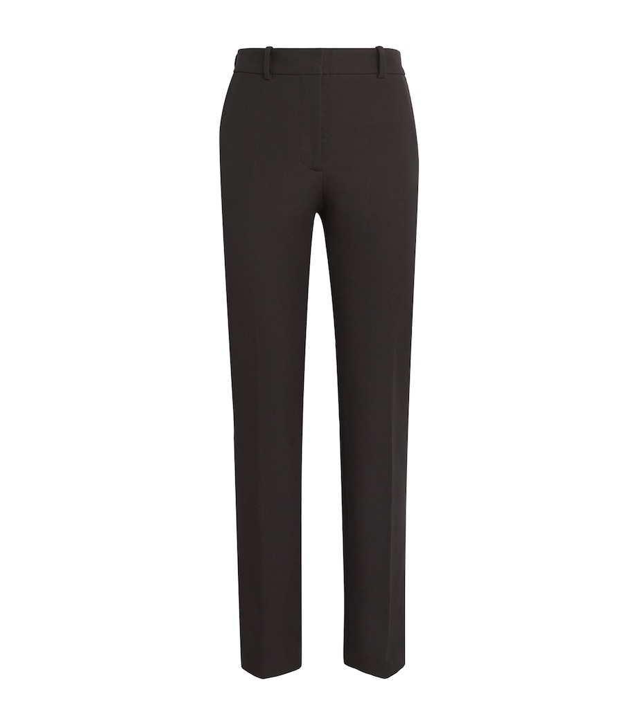 Joseph Womens Gabardine Coleman Slim Trousers Cocoa Image 1
