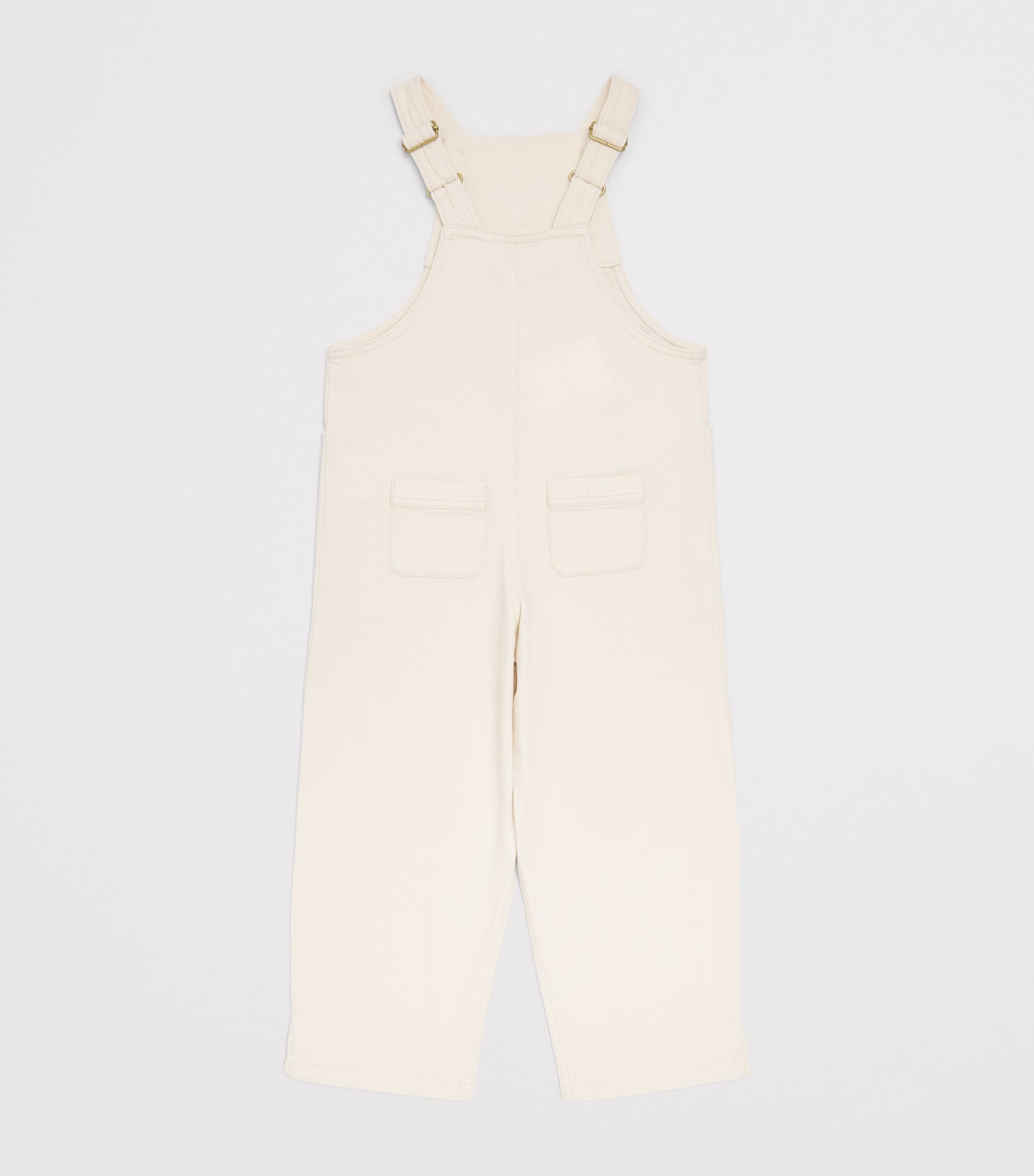 Zimmermann Kids Cotton Aster Dungarees (2-12 Years) Ecru Image 2