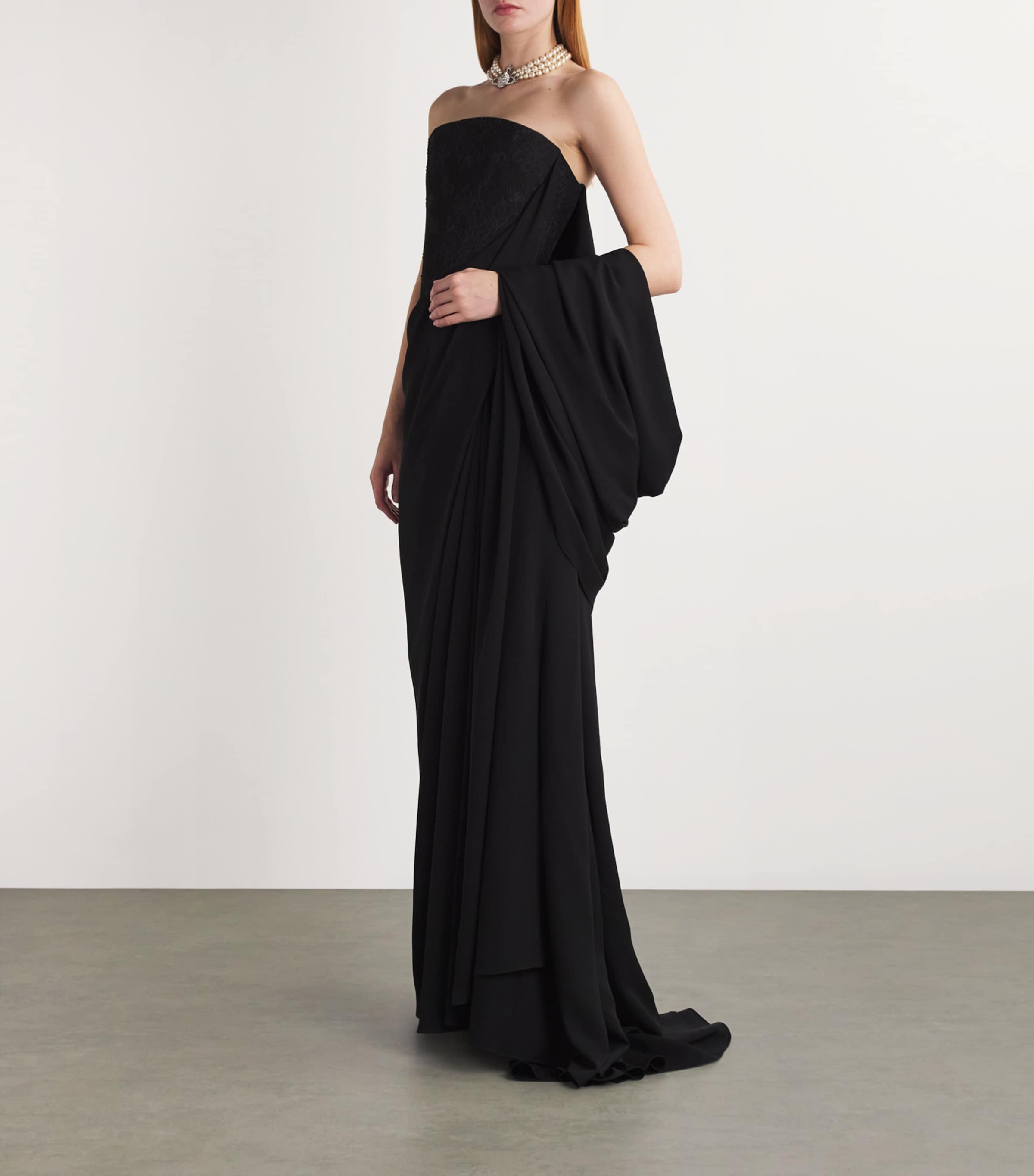 Vivienne Westwood Womens Caped Ada Gown Black Image 2
