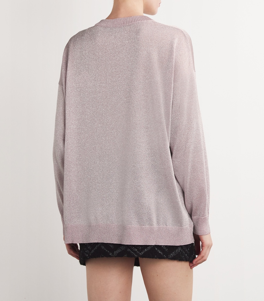 Lamé Sweater S30DF LIGHT PINK Image 4