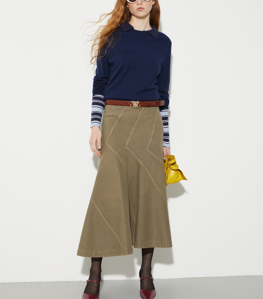 Virgin Wool Sweater NAVY Image 2