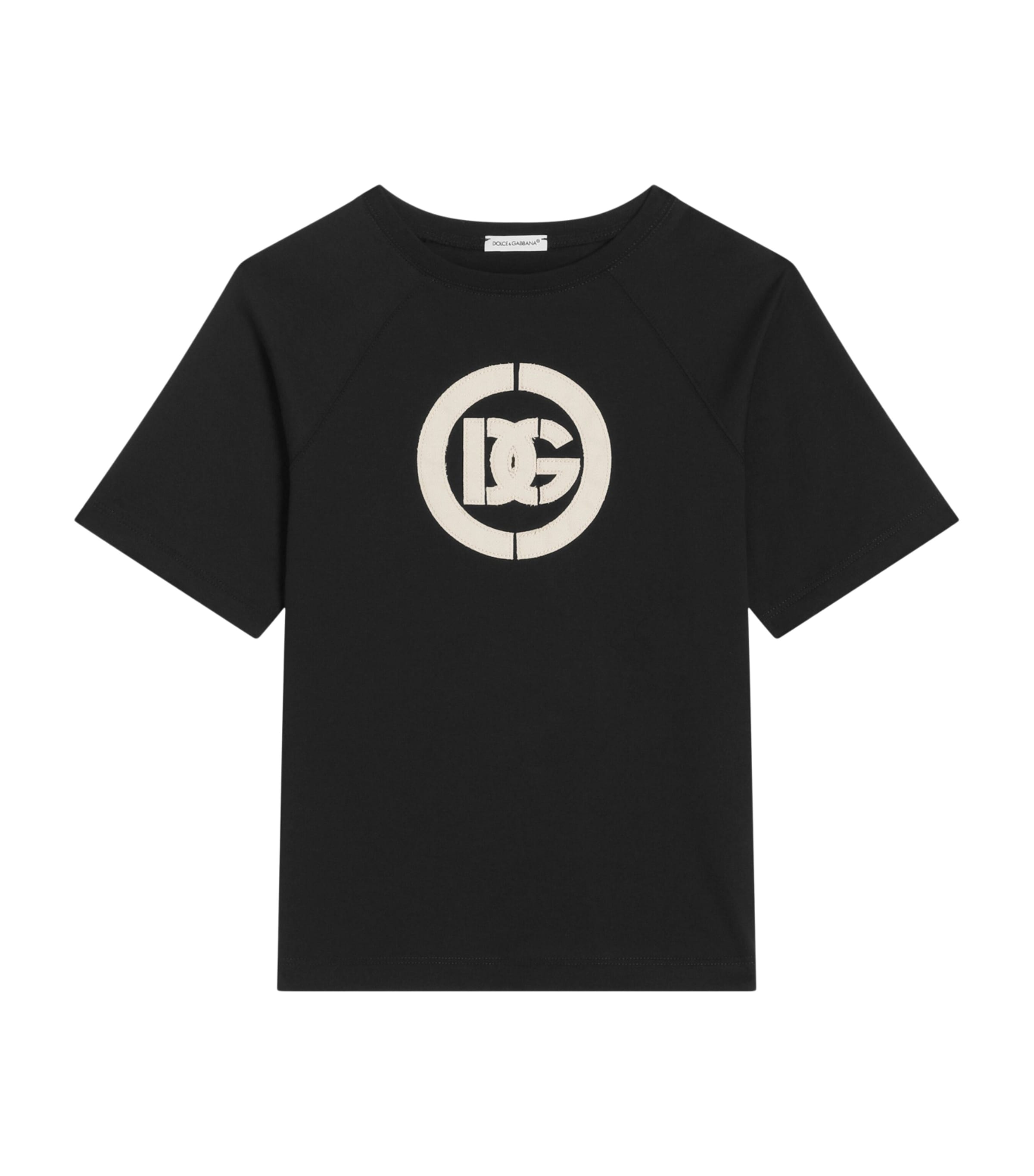Dolce&Gabbana Kids Cotton Logo T-Shirt (8-12+ Years) Black Image 1